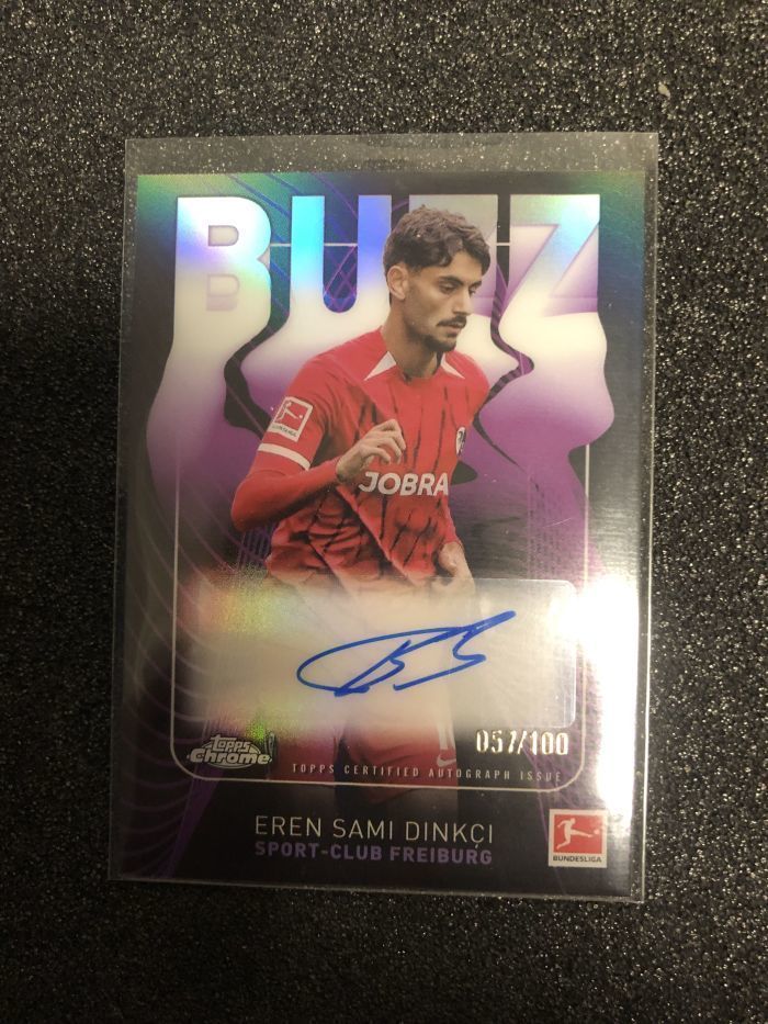 2024-25 Topps Chrome eren sami dinkci 德甲tc buzz 特卡 迪恩克吉 土耳其 弗赖堡 签字 特卡签 100编 057/100 卡品如图 凑套收藏必备