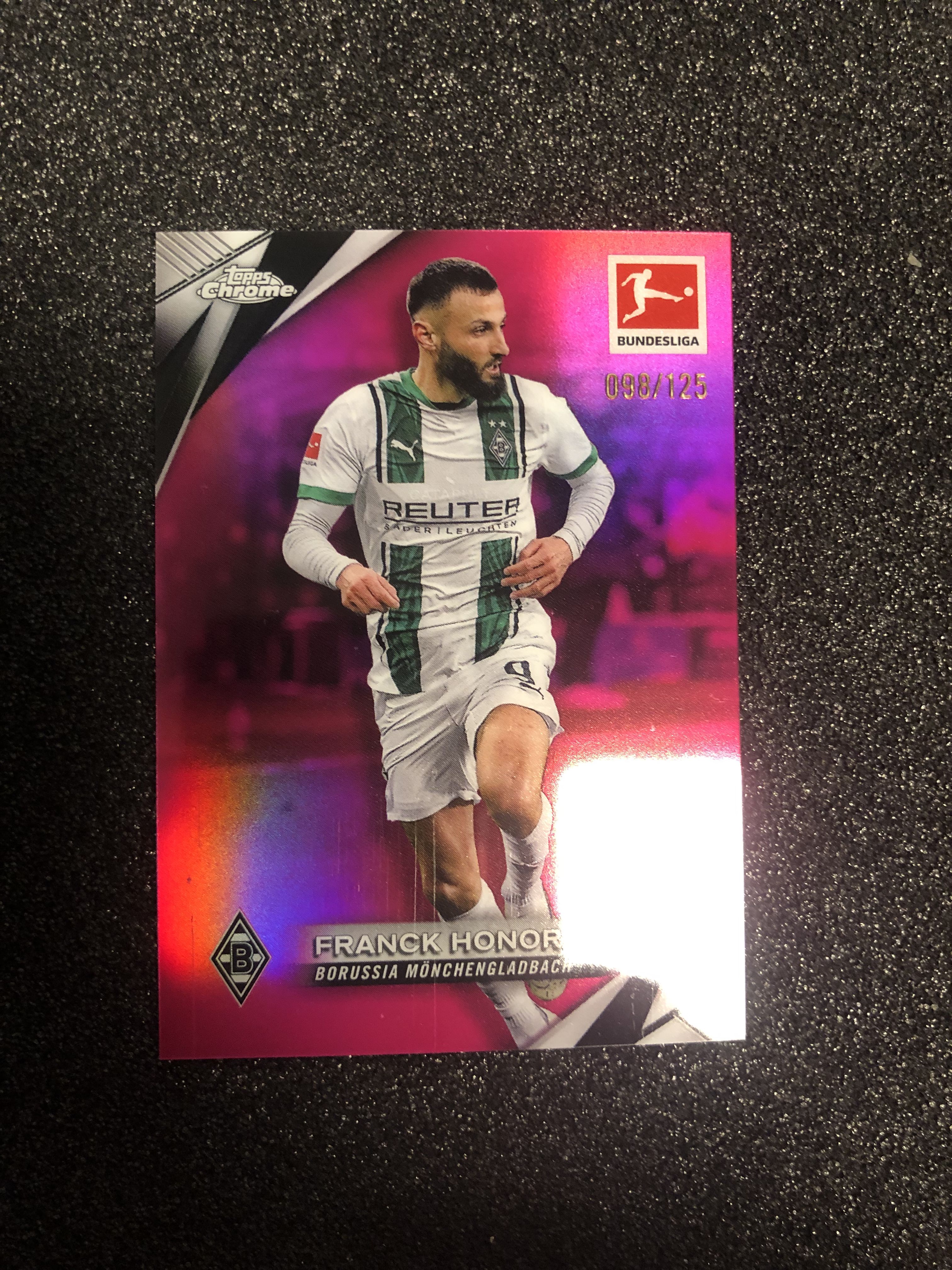 2024-25 Topps Chrome franck honorat 德甲tc 奥诺拉 法国 门兴格拉德巴赫 125编 玫红折 098/125 卡品如图 凑套收藏必备