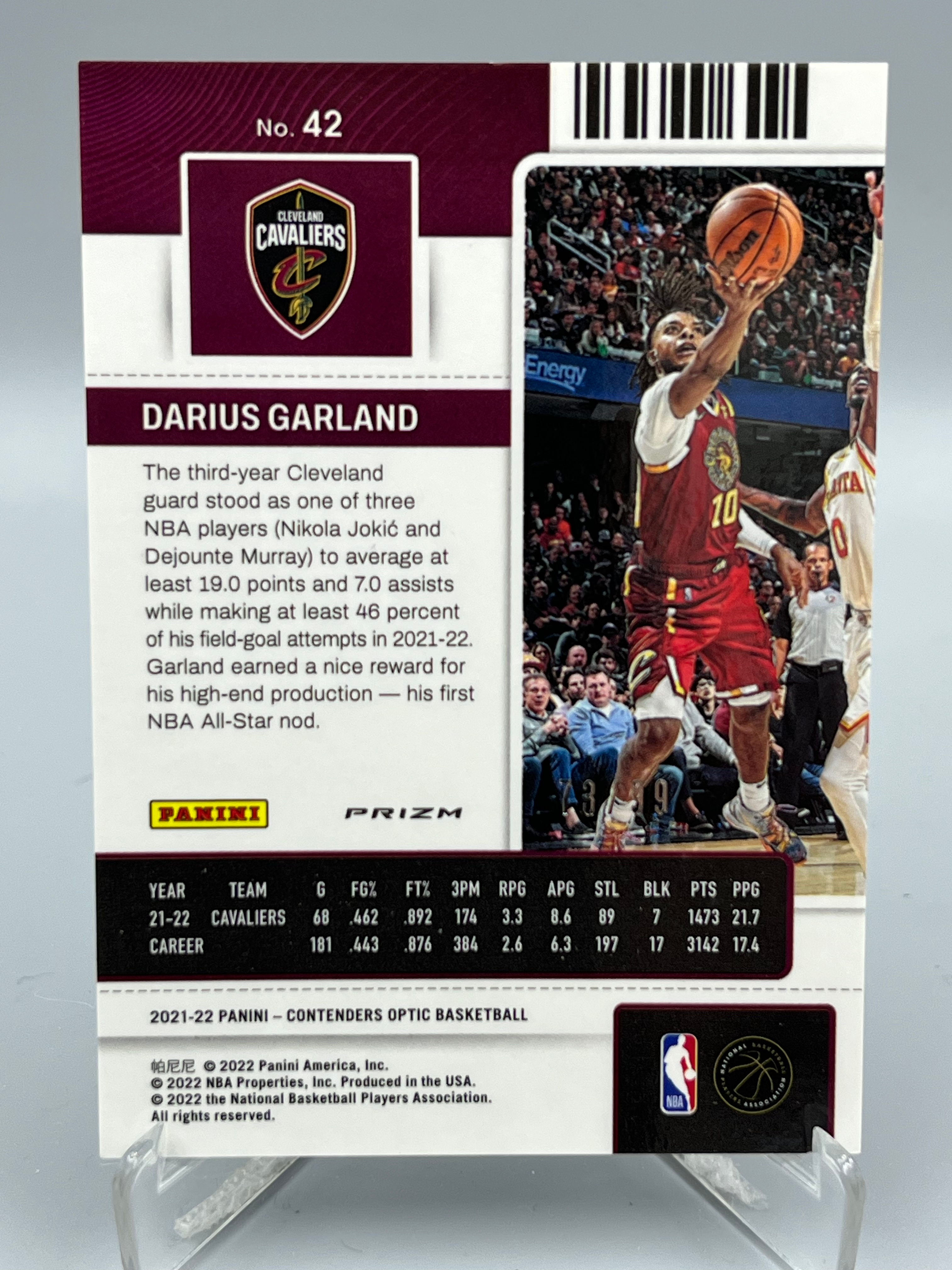 2021-22 Panini Contenders Optic Darius Garland 帕尼尼 球票 达里厄斯 加兰 73/99编 折射 美国 克利夫兰骑士 凑套 收藏必备【暴富 巧儿】y