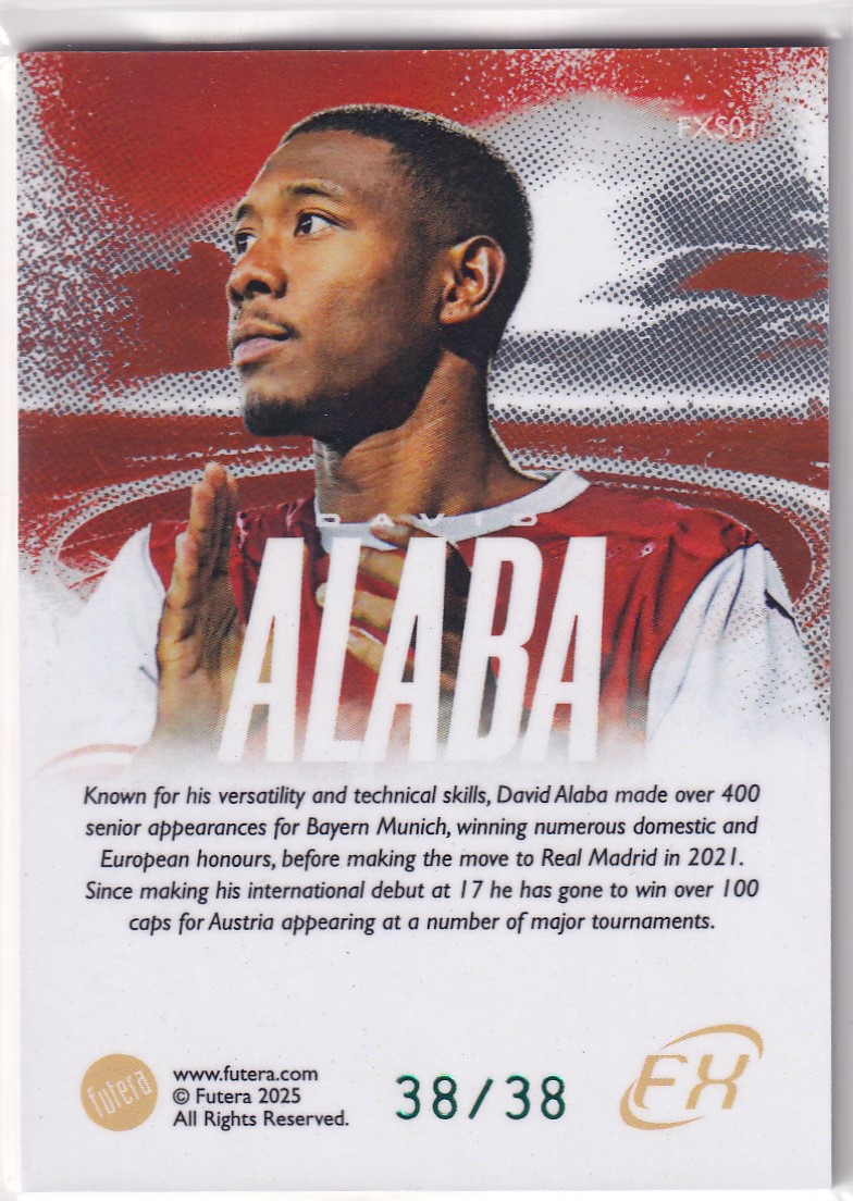 【thebighit】不累计004.2025 Futera FX 福特拉 奥地利 阿拉巴 特卡 尾编 38/38编