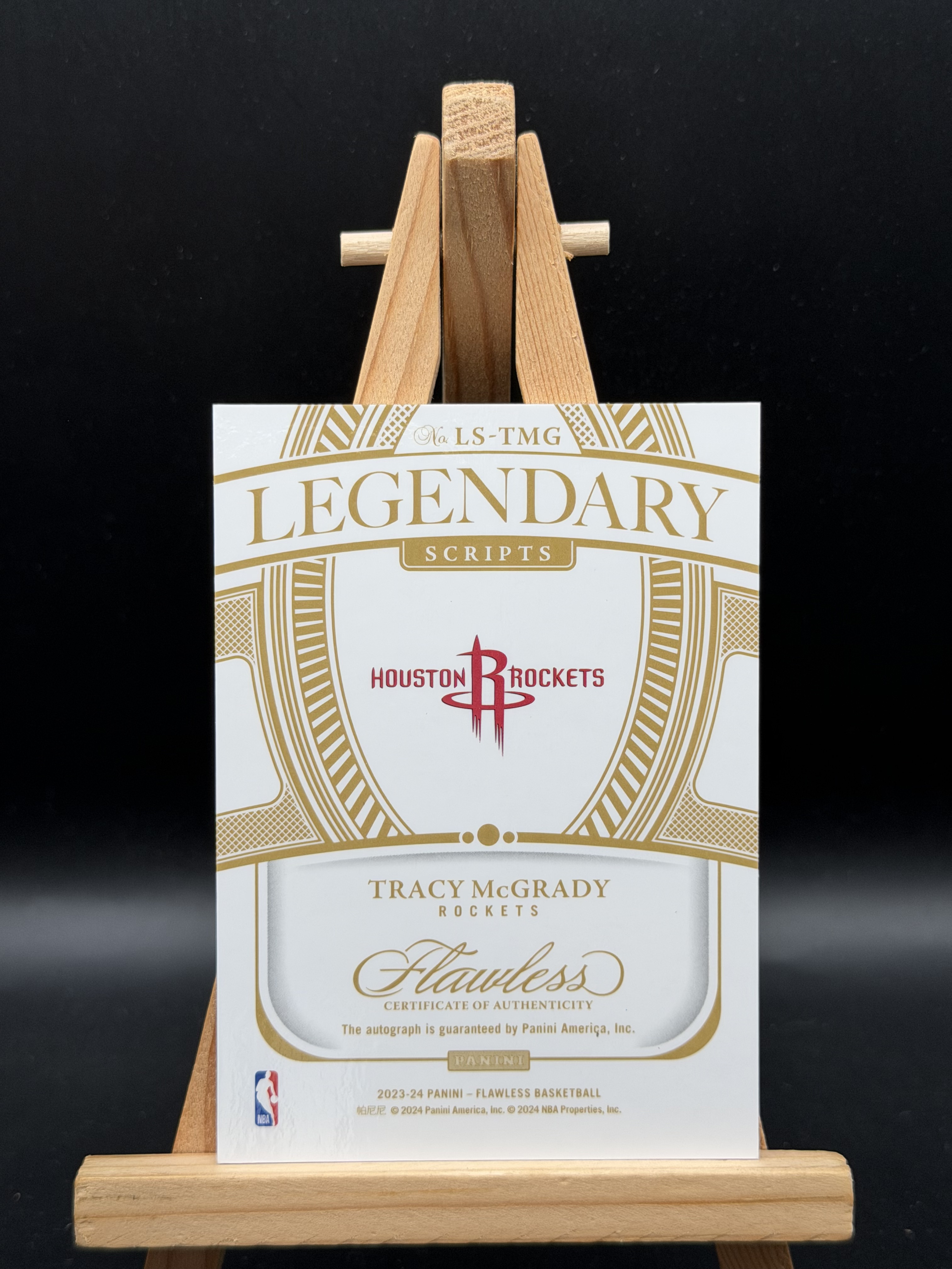 2023-24 Panini Flawless Tracy McGrady 麦迪 T-mac 魔术 手提 legendary 传奇签 25/25编 尾编 银折 卡签 签字