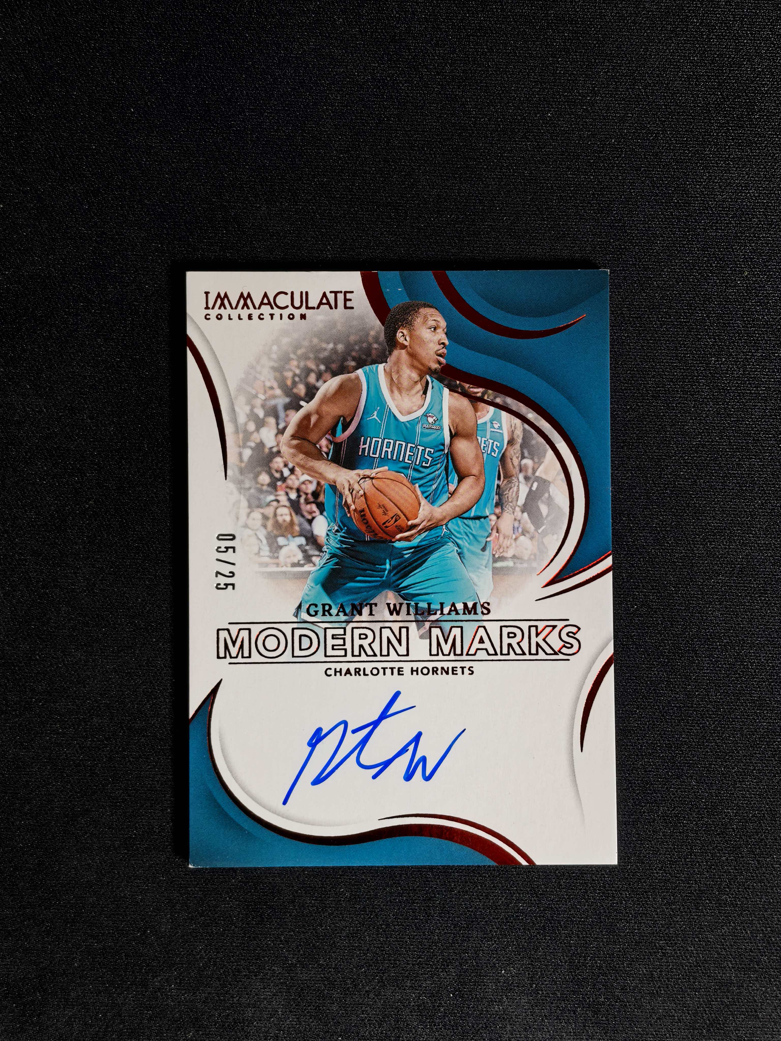 2023-24 Panini Immaculate Grant Williams 黄蜂 格兰特 威廉姆斯 /25编 低编 卡签 签字 微瑕如图卡品如图 mj【CYT球星卡】
