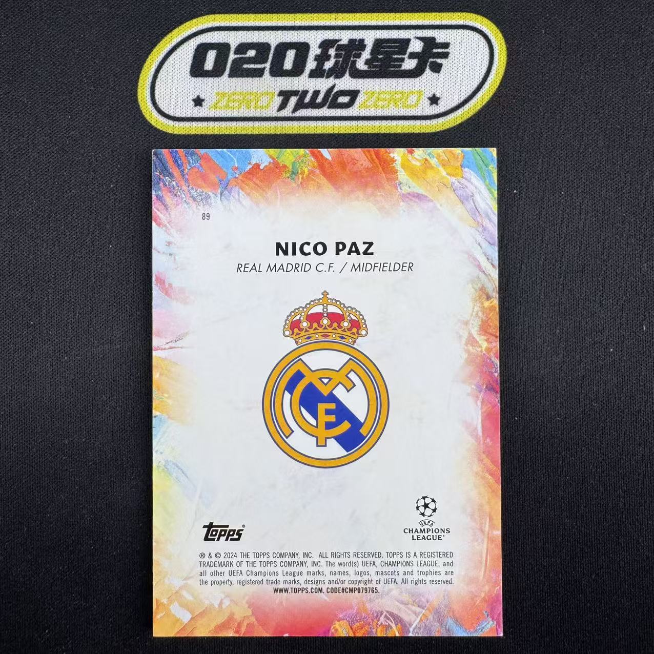 2023-24 Topps Inception Nico Paz 盗梦 尼科 帕兹 新秀RC 4/10编 新星 红平行 皇马 微瑕如图(OSORA)