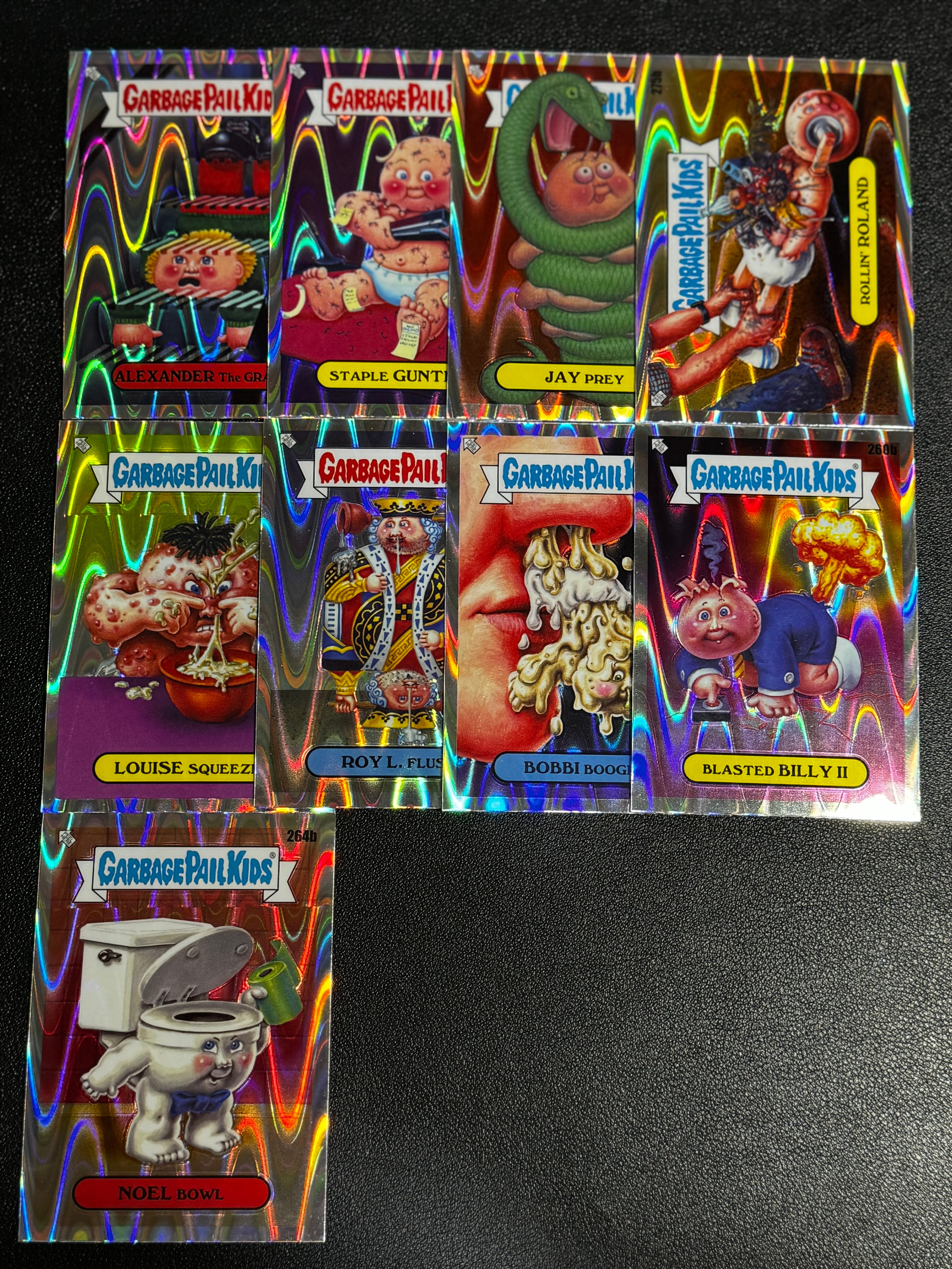 2023 Topps Garbage Pail Kids 垃圾桶小子 GPK Chrome 银熔岩折 A套 B套 拼图混合 Jay Prey /Louise Squeeze 等 LWWF
