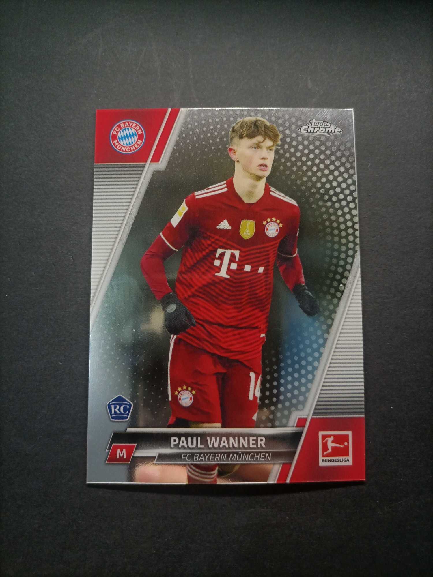 2022 Topps Chrome Paul Wanner 德甲TC 保罗 万纳尔 RC 新秀 拜仁 默认微瑕 介意勿拍