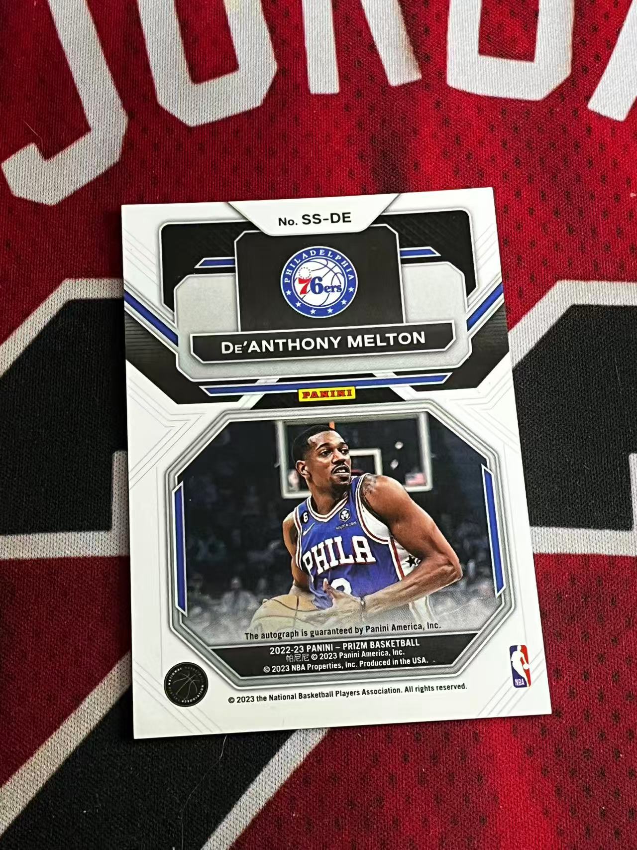 【接寄拍费率低至5%含卡淘手续费】2022-23 PANINI PRIZM PZ 76人 德安东尼梅尔顿 签字卡 SS签 新赛季加盟勇士 专收凑套必备【烂臭嘴拍卖】