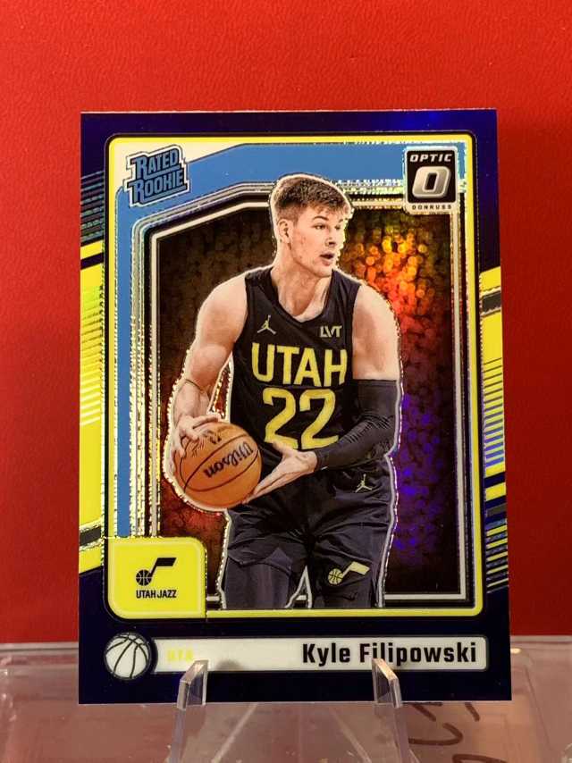 （老末精品代拍) 2024-25 Panini Donruss Kyle Filipowski RC 菲利波夫斯基 犹他爵士 新秀 杜蕾斯 Rated rookie 特卡 蓝折 顺丰X09