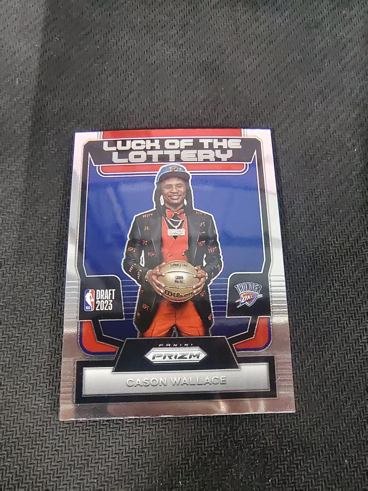 【可合并,不累计】2023-24 Panini Prizm Cason Wallace 卡森 华莱士 雷霆 RC 新秀 乐透秀定裝特卡 PZ 划痕 边角微瑕 介意勿拍 #11