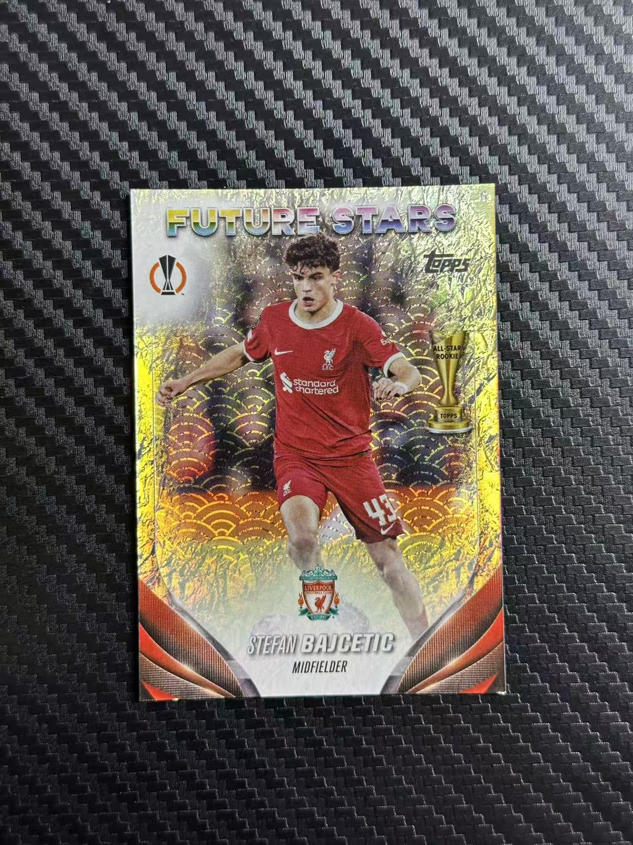 2024 Topps ucc STEFAN BAJCETIC 巴伊切蒂奇 利物浦 34/99编 欧冠 碧玉 白玉折 卡品如图 拍前看描述