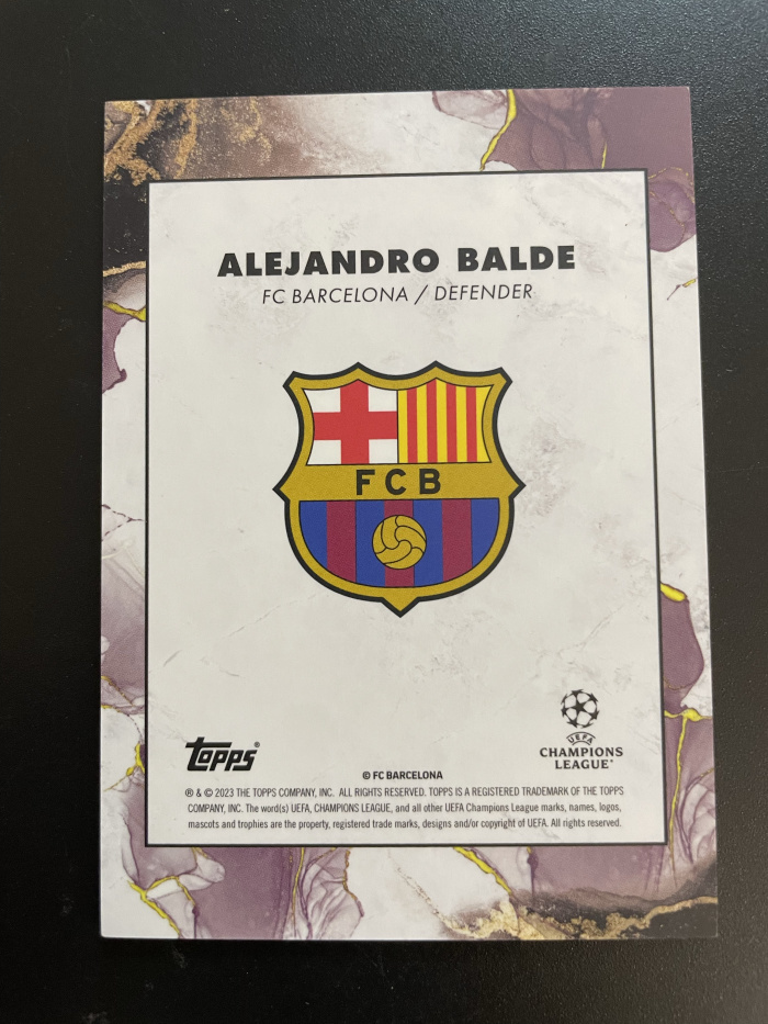 2023 Topps inception Alejandro Balde 【hellfire拍卖】topps 盗梦空间系列 巴萨 西班牙 巴尔德 base jjj