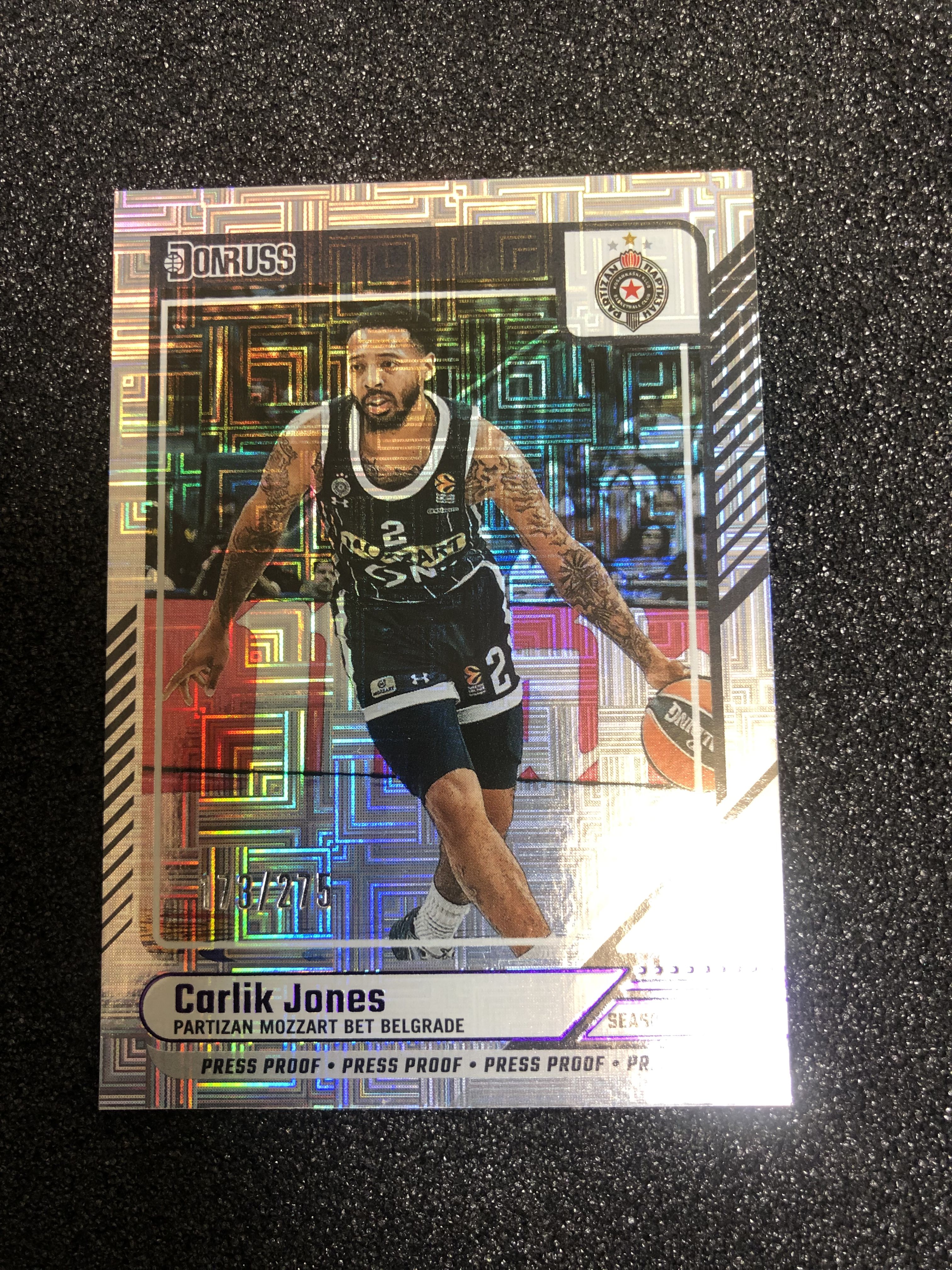 2024-25 Panini Donruss Carlik Jones 欧洲篮球联赛 卡利克 琼斯 275编 mojo折 173/275 卡品如图 凑套收藏必备