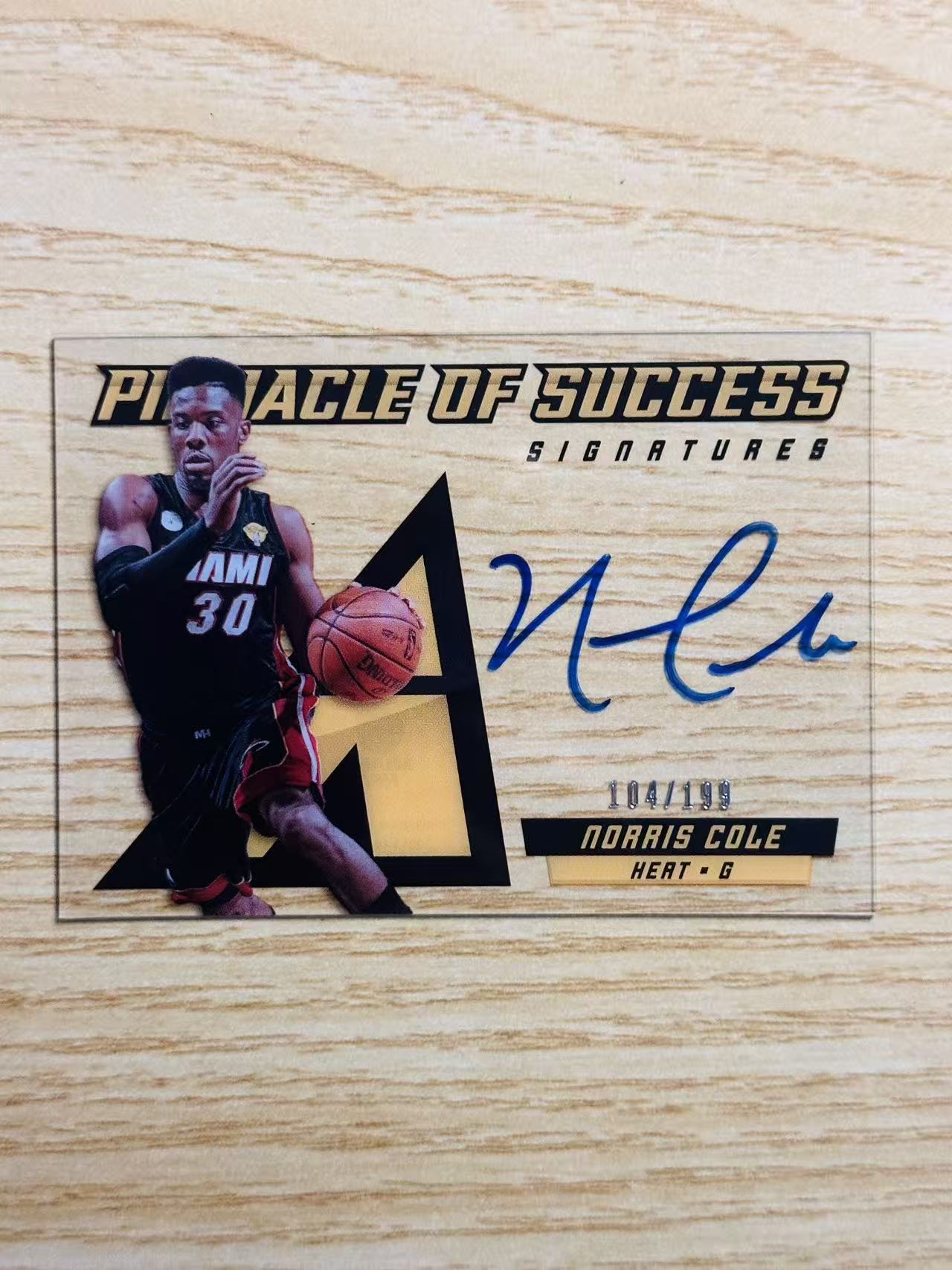 2013-14 Panini Pinnacle Norris Cole 嘿嘿代卖 诺里斯 科尔 签字 卡签 巅峰系列 199编 新秀 RC 热火 收藏必备