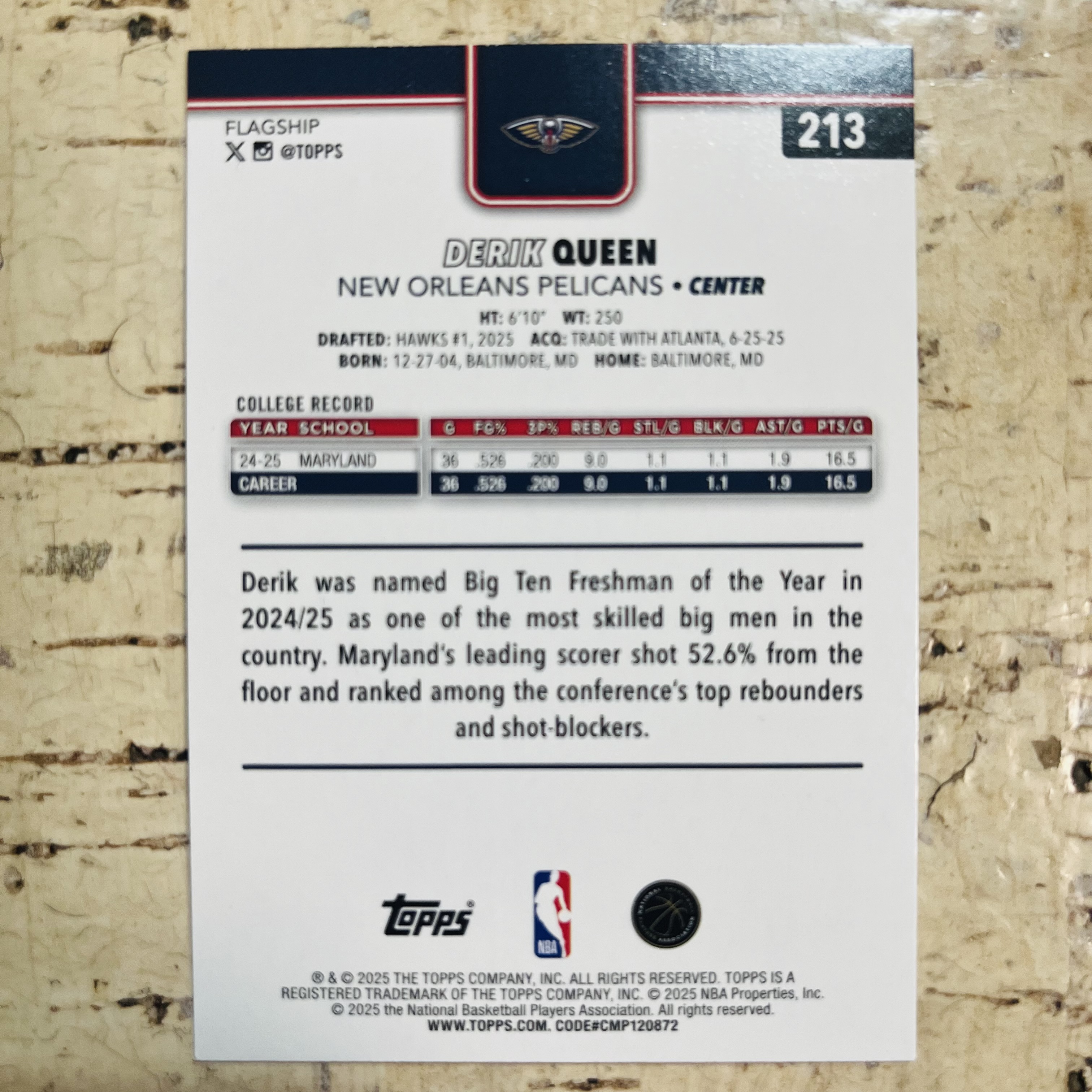 2025-26 Topps Flagship Derik Queen RC 新秀 鹈鹕 皇后哥 奎因 银闪折 银点点折 银碎点折 银碎花折 稀有折射 凑彩虹必备【小卡迷拍卖 可累积半年】