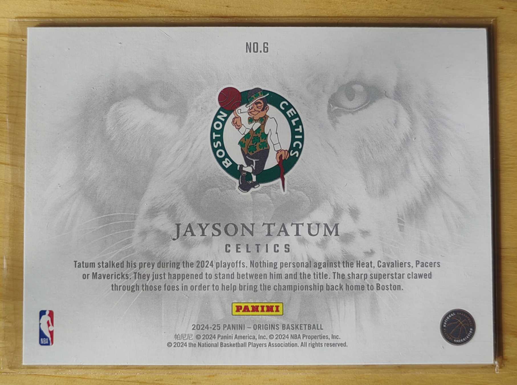 2024-25 塔图姆 虎眼特卡 【飞人代卖】 Jayson Tatum 绿凯凯尔特人 塔兔 起源 大比例 sp 品墨如图详见描述 kaka