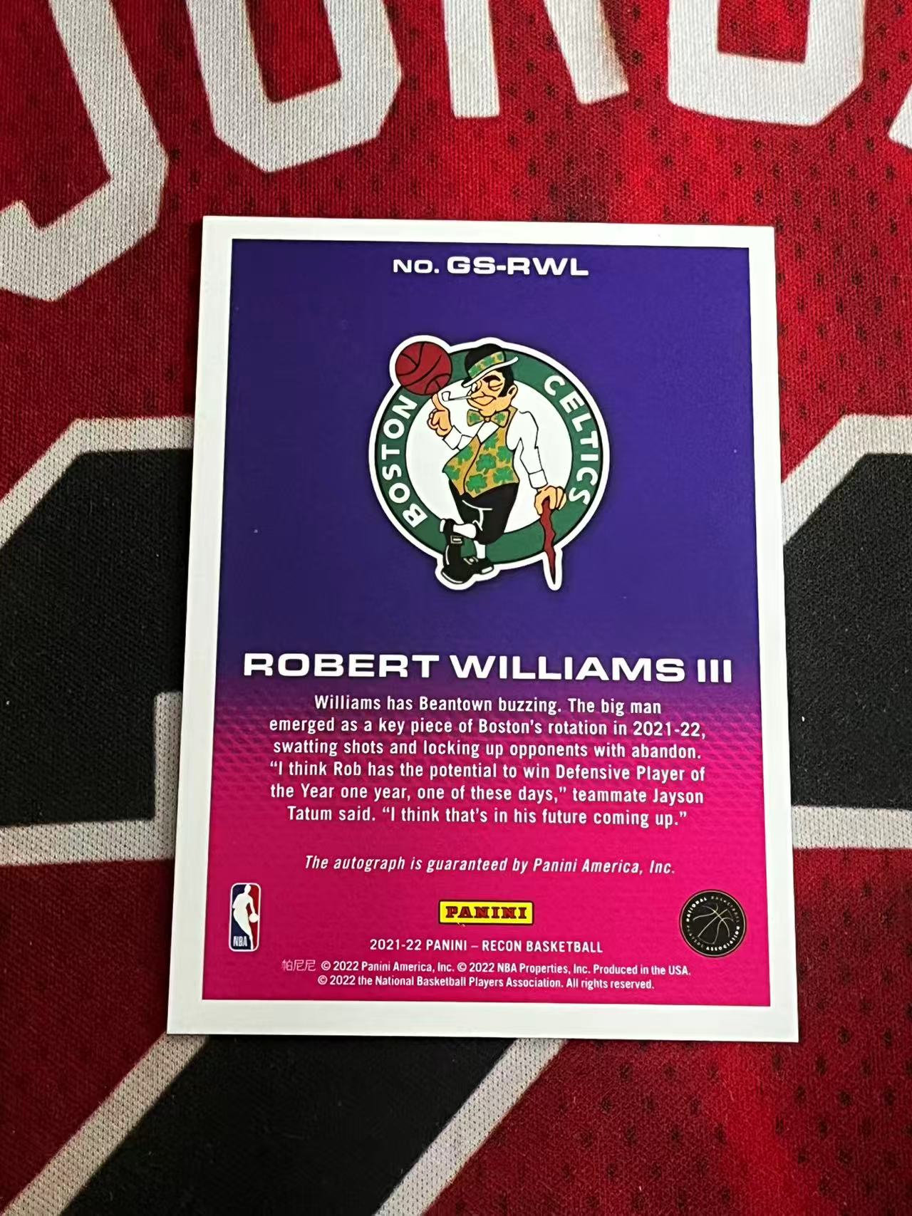 【接寄拍】2021-22 PANINI RECON 凯尔特人 罗威 罗伯特威廉姆斯 99编 签字卡 银折 折射 专收凑套必备【烂臭嘴拍卖】