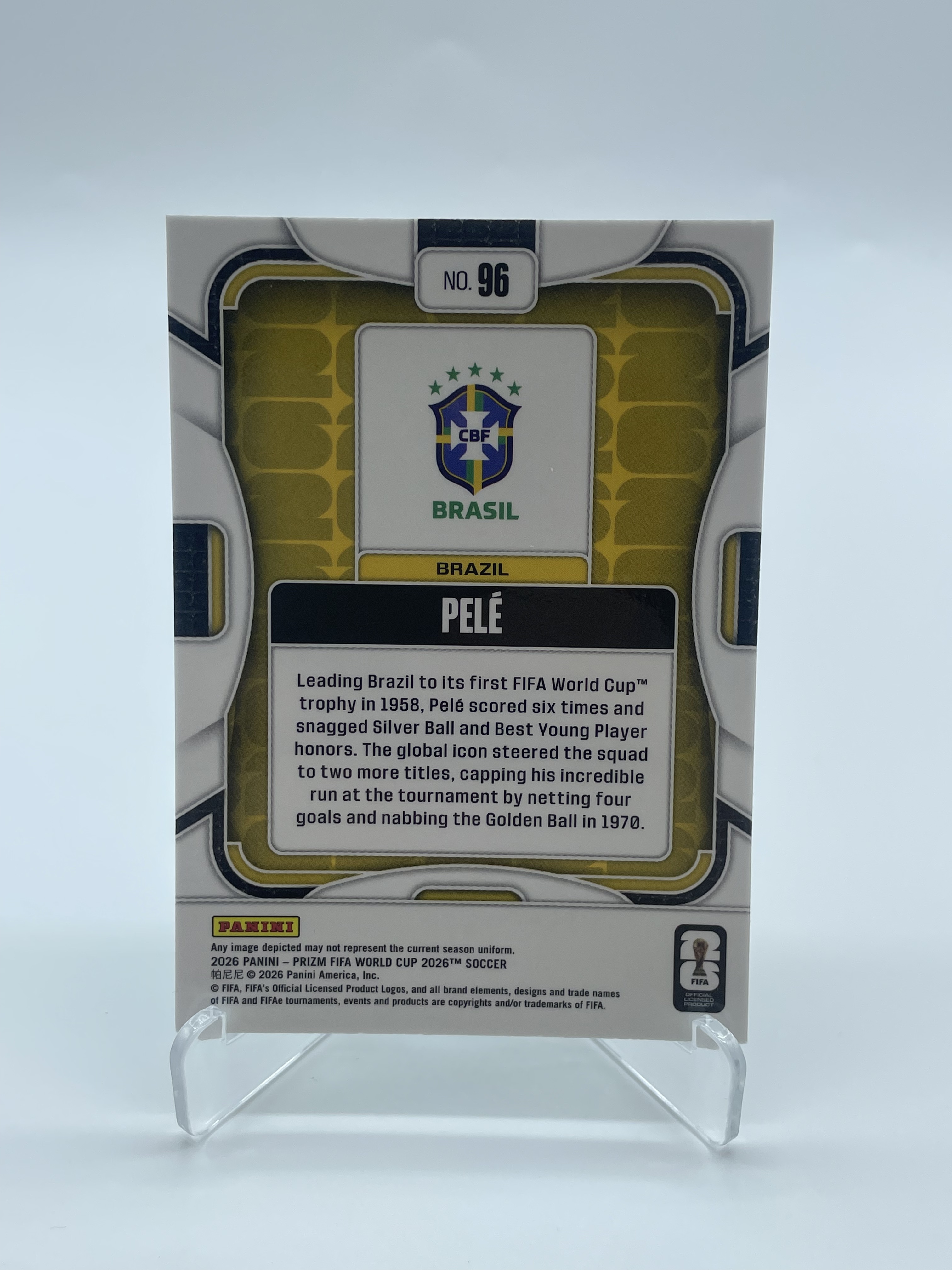2026 Panini Prizm FIFA World Cup Pele【Simple】世界杯 PZ 巴西 贝利 球王 base 卡品如图 专收必备