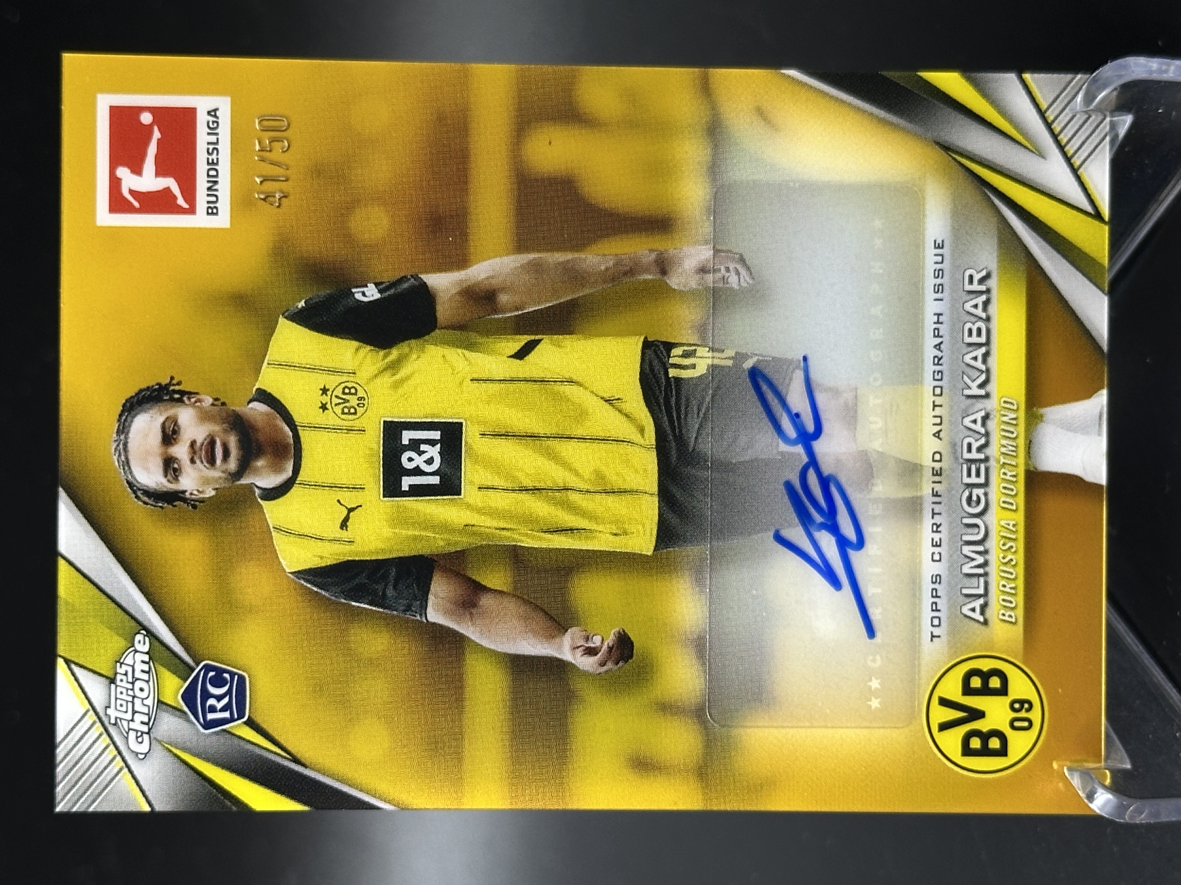 2024-25 Topps Chrome kabar 【小黄拍卖】德甲 卡巴尔 多特蒙德 新秀 rc 金折 签字 41/50编「cook」