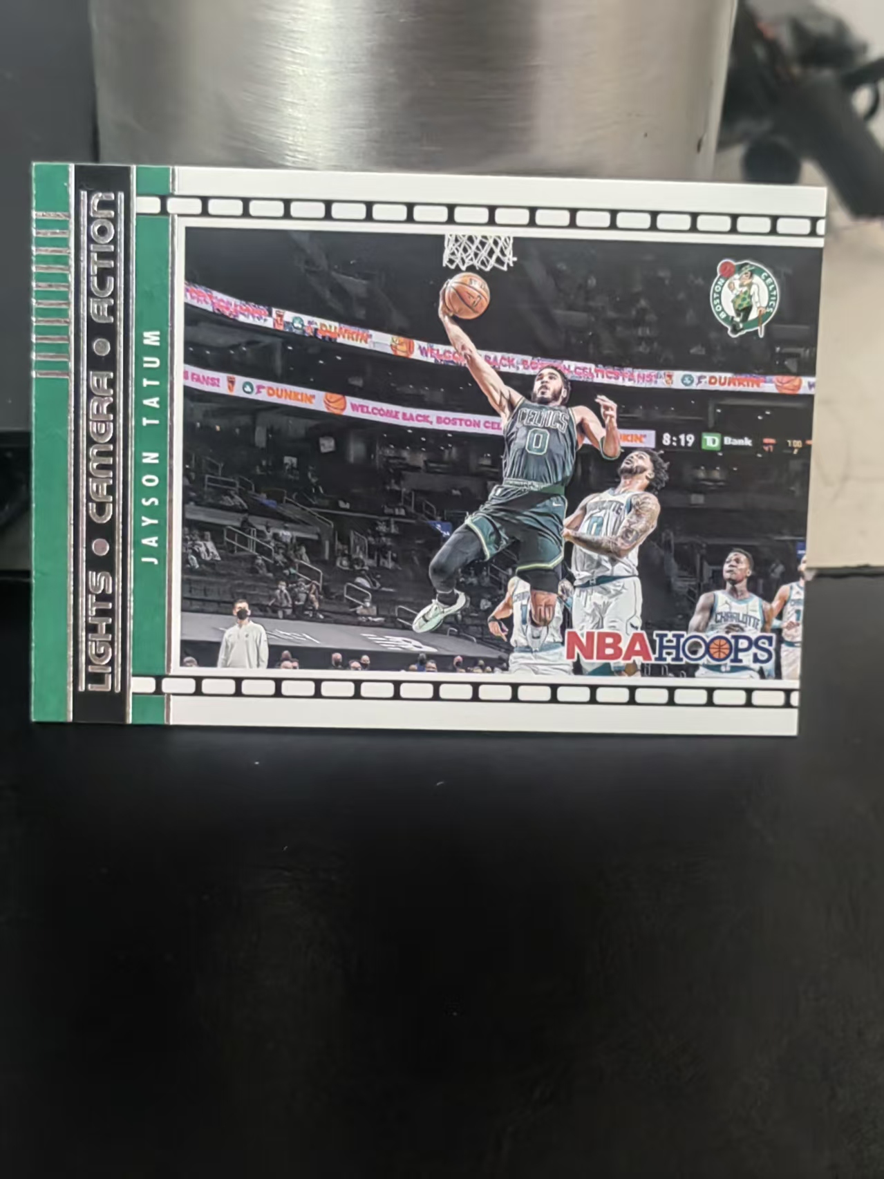 2021-22 Panini Hoops Jayson Tatum Hoops 银标 杰森 塔图姆 凯尔特人 横板 LIGHTS CAMERA ACTION 第三张 篮 白边白角 不保卡品 卡品如图