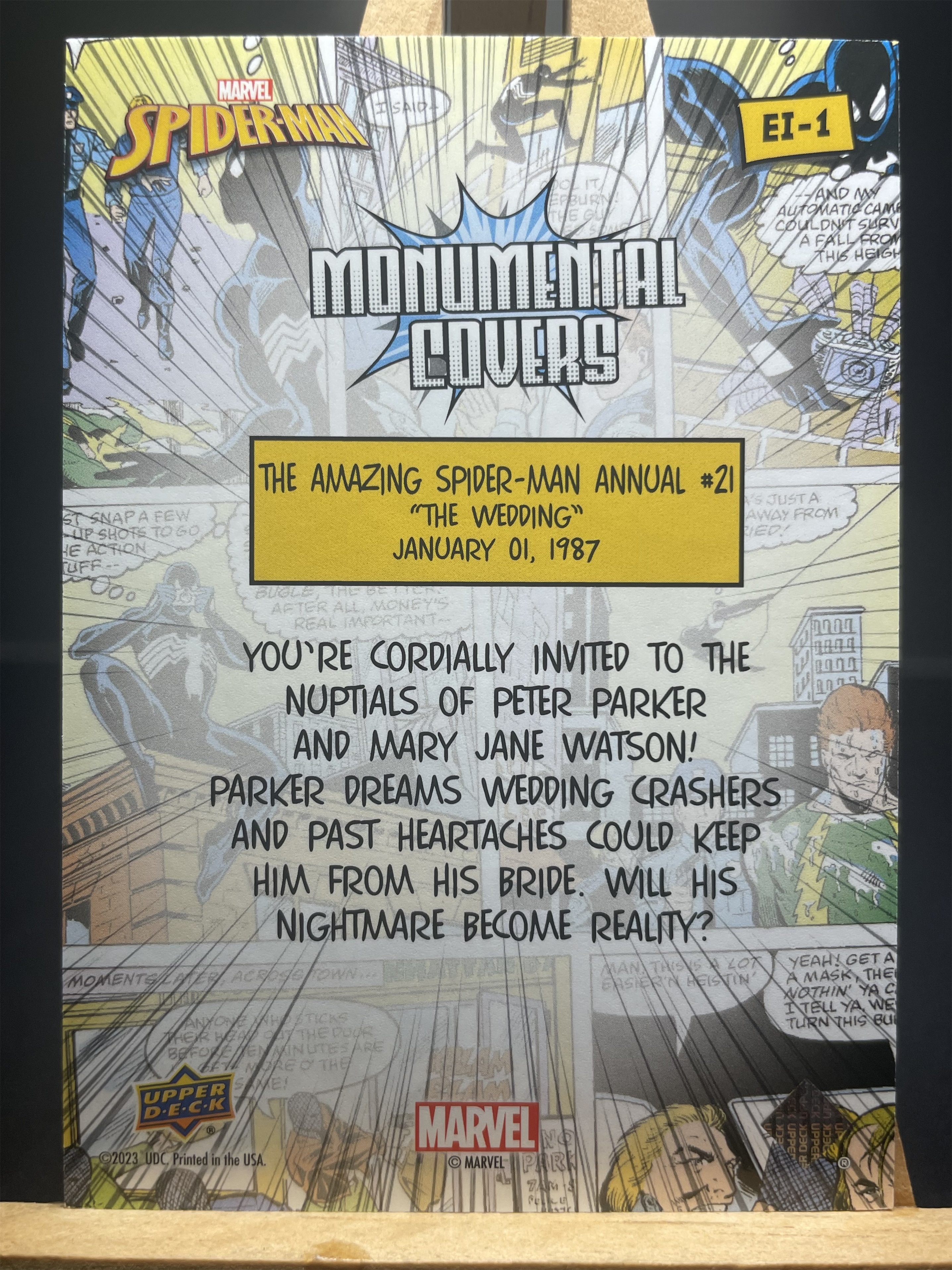 (B5) 2023 UPPER DECK 漫威 MARVEL 折射 封面 蜘蛛侠 婚礼 收藏凑套必备 卡品如图!!!