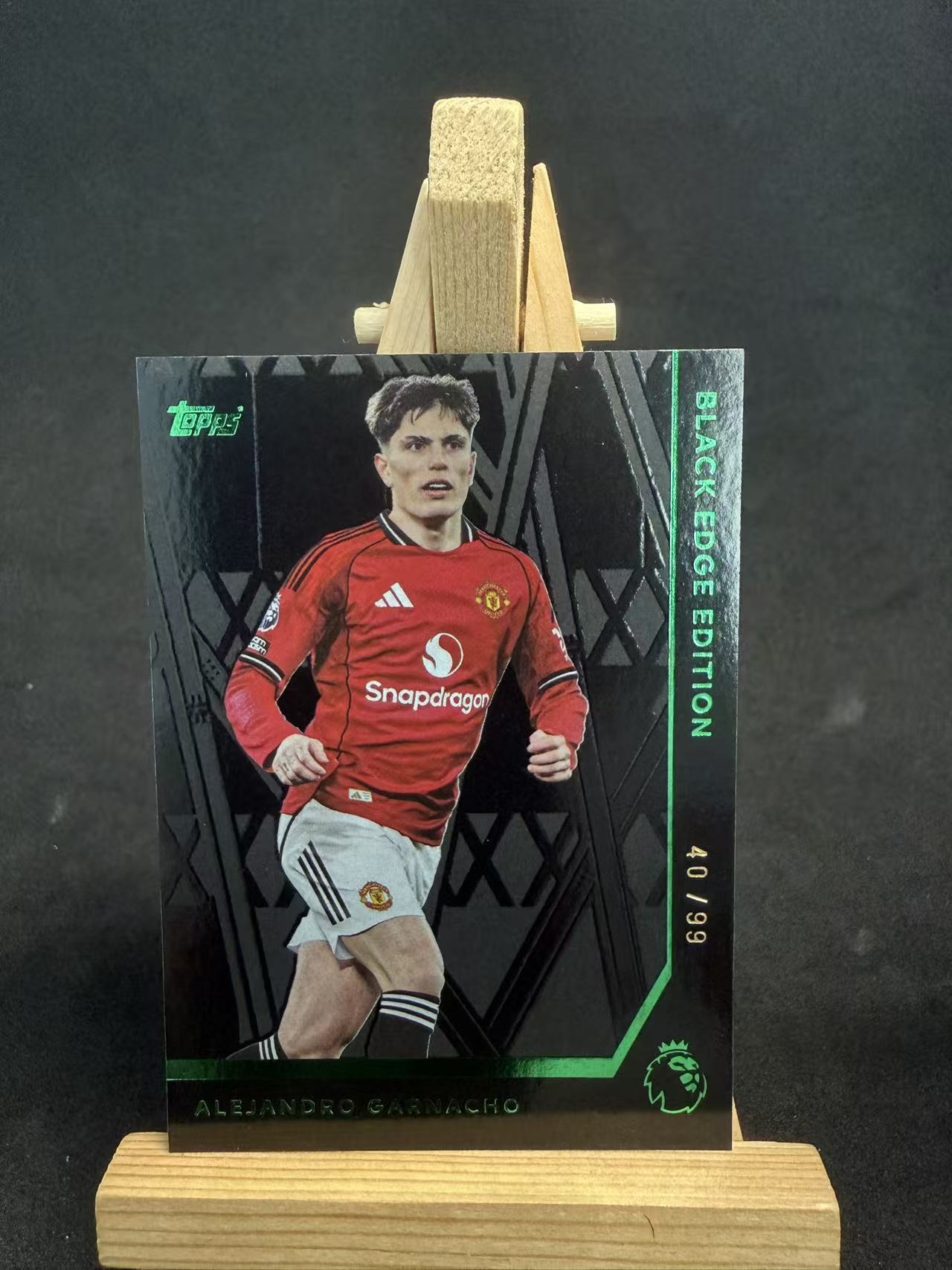2025-26 Topps Premier Alejandro Garnacho 英超 加纳乔 曼联天才 绿平行 /99编 黑边缘热卡 默认瑕疵 介意勿拍 乐