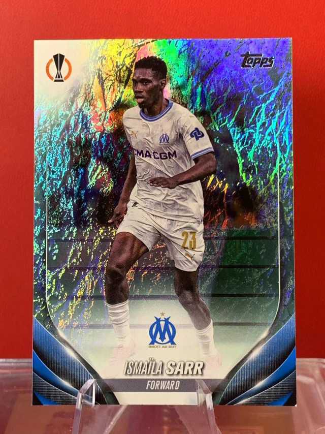（老末代拍）E12 2024 Topps UCC ismaila sarr  伊斯梅拉 萨尔 马赛 塞内加尔 欧冠UCC shimmer折 顺丰寄付 不保卡品 免费代拍