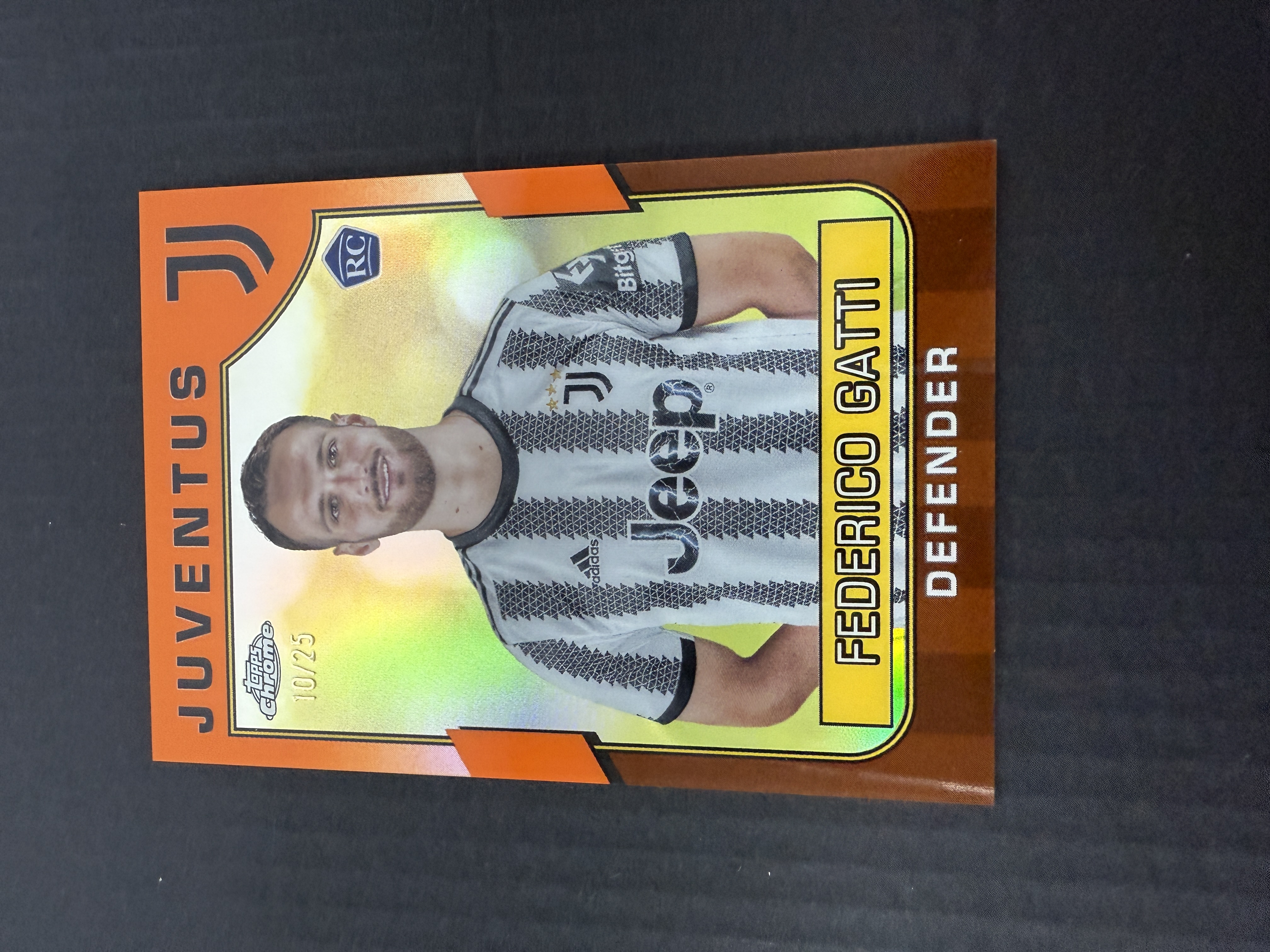 【GOAT山羊拍卖】D哥 2023-24赛季 topps chrome尤文图斯队盒系列 gatti 加蒂 橙折 /25 低编 尤文图斯 品相如图