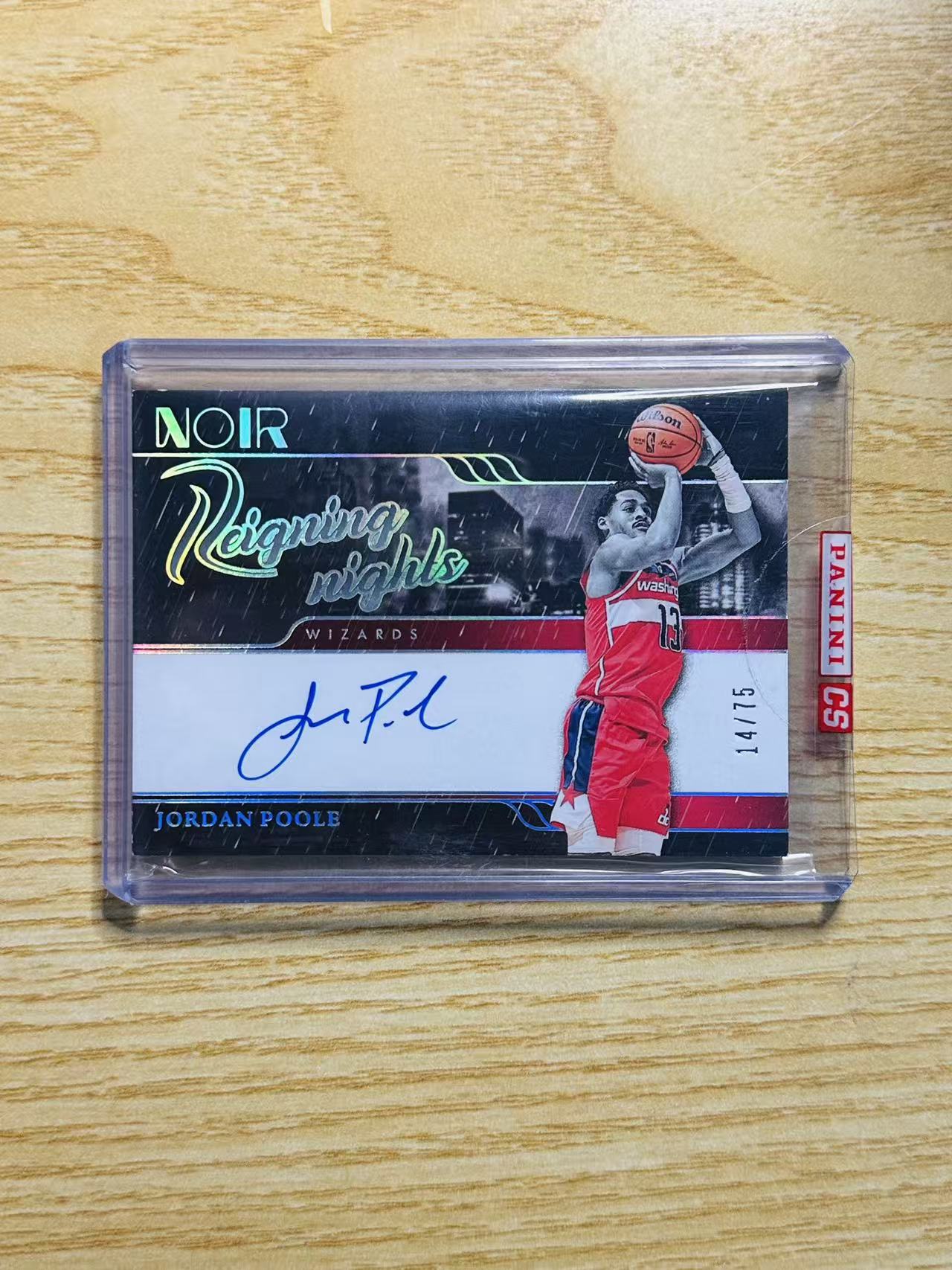 2023-24 Panini Noir Jordan Poole 嘿嘿代卖 诺尔 乔丹 普尔 签字 卡签 雨夜签 75编 原封夹 奇才 收藏必备