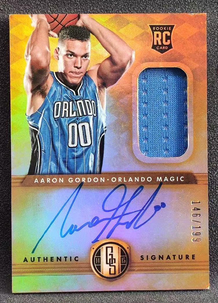 2014-15 Panini Gold Standard Aaron Gordon RC 金砖 阿隆 戈登 新秀 199编 签字 卡签 球衣物料切割 魔术时期