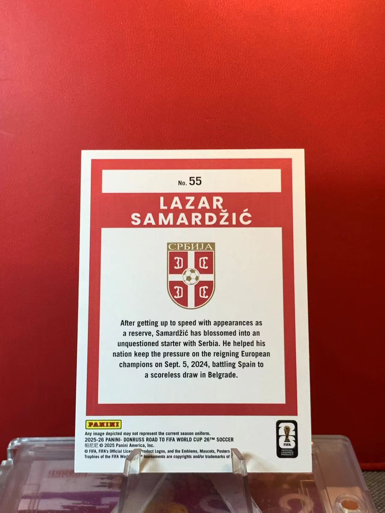 (詹叔代拍)2025-26 Panini Donruss Lazar Samardzic 萨马尔吉奇 186/199编 塞尔维亚 亚特兰大 顺丰寄付 泰山