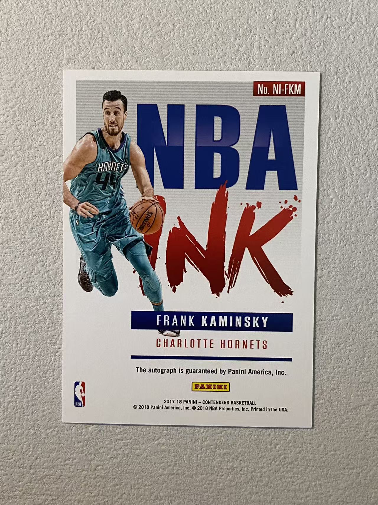 2017-18 Panini Contenders Frank Kaminsky 球票 黄蜂 卡明斯基 /25编 低编 签字 折射 收藏必备