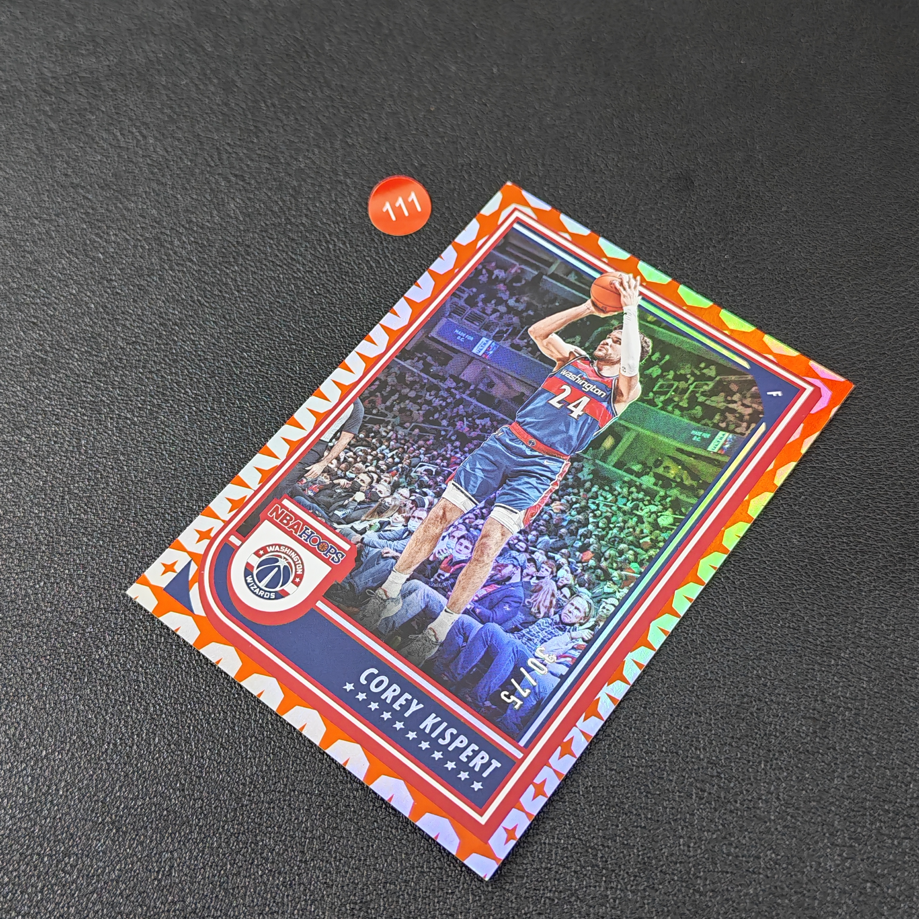 【鹰歌拍卖】科里·基斯珀特 Kispert 奇才 红橙折射 30/75编|2022-23 Panini NBA Hoops 白人射手 神射锋线 未来可期 凑套必备 不保卡品#momo