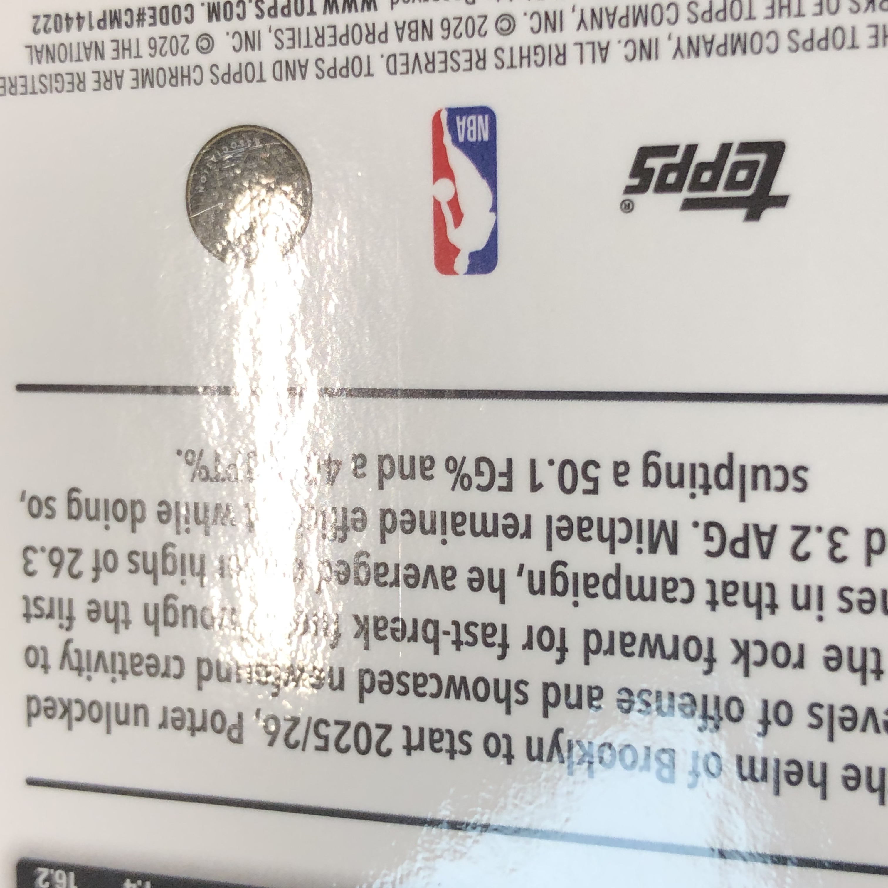 2025-26 Topps Chrome Updates Michael Porter Jr. 小迈克尔 波特 07/10编 黑宝石 黑碎冰 篮网 TCU蓝宝石 卡品如图 BU079