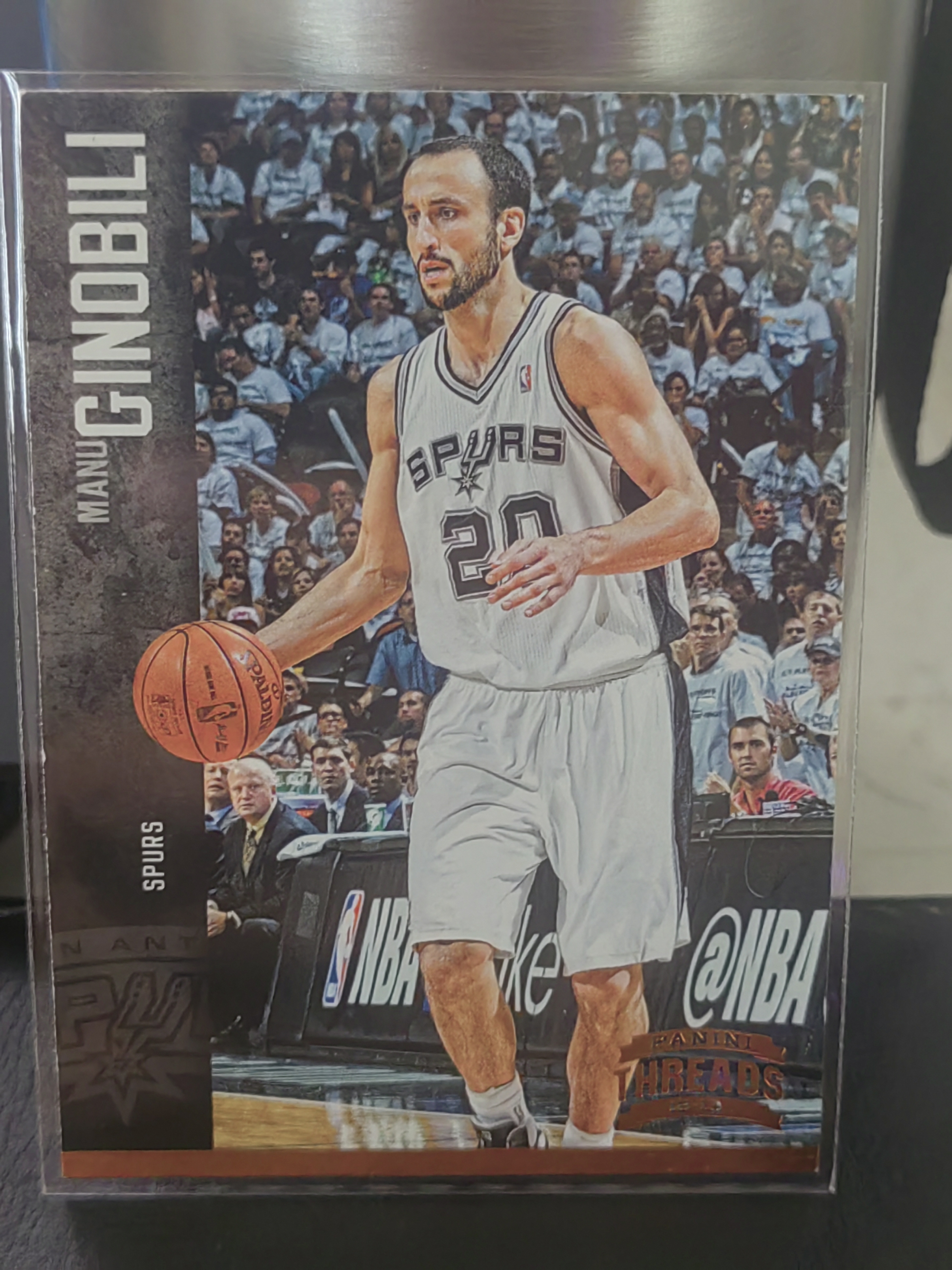 2012 Panini Threads Manu Ginobili 小背心 金标 马努 吉诺比利 妖刀 马刺 篮 白边白角 不保卡品 卡品如图