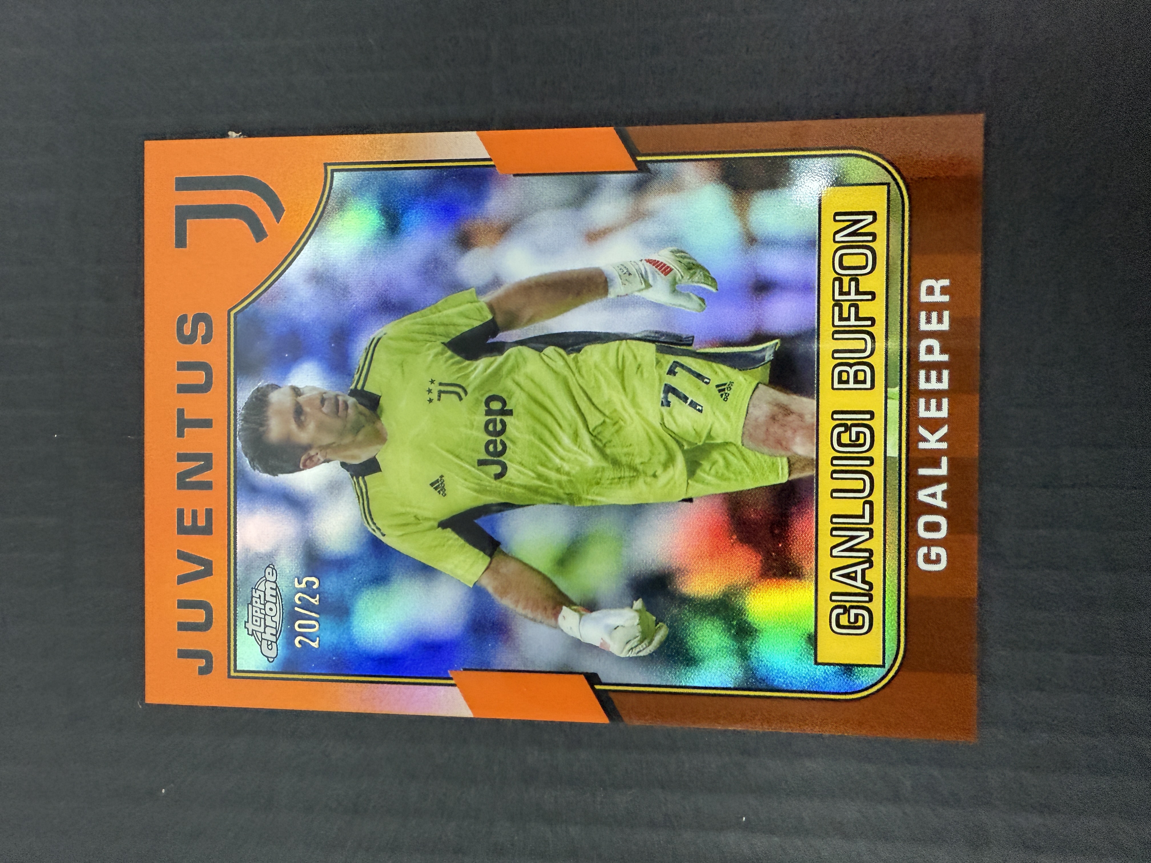 【GOAT山羊拍卖】D哥 2023-24赛季 topps chrome尤文图斯队盒系列 布冯 橙折 /25 低编 尤文图斯 品相如图