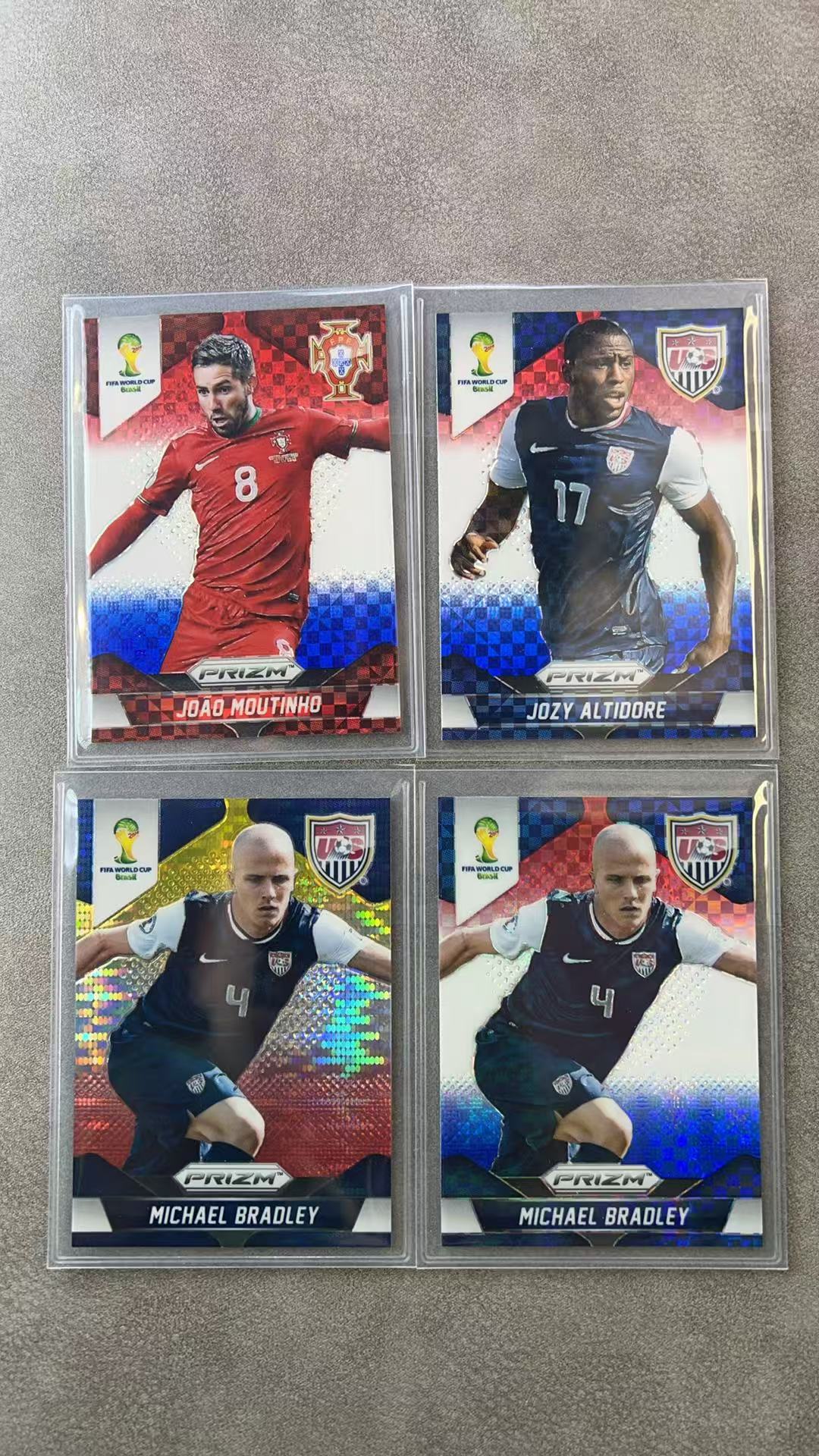 6492【330球星卡实体店代卖】2014 帕尼尼 PRIZM 世界杯 元年 布拉德利 约兹阿尔蒂多雷 穆蒂尼奥 4张 折射 LOT 仅顺丰寄付(UK23)
