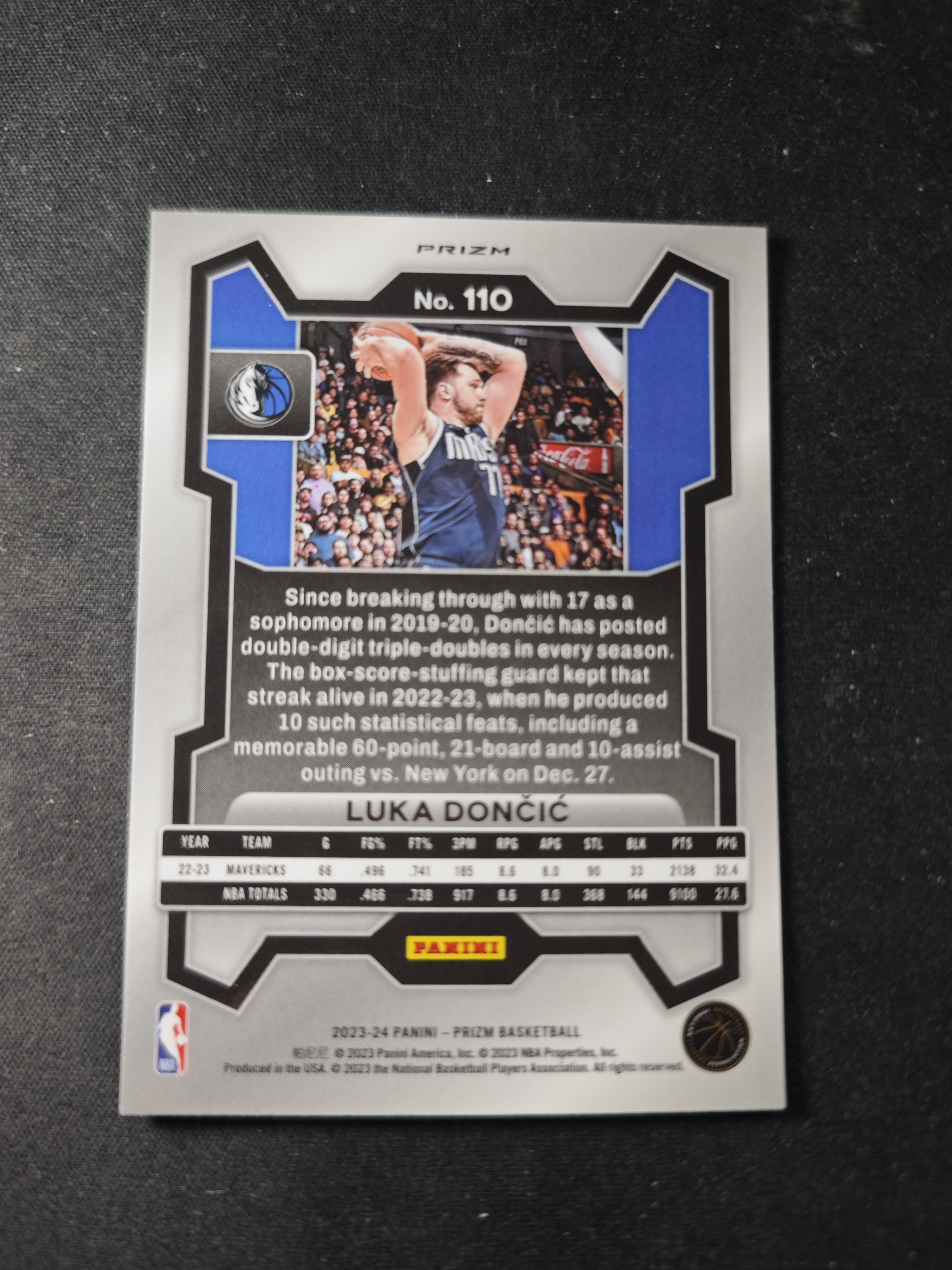 【蛤蟆特卖】卢卡 东契奇 2023-24 PANINI PRIZM系列 银色碎冰折射 经典设计 超级漂亮 稀有好卡 卡品如图 专收必备!