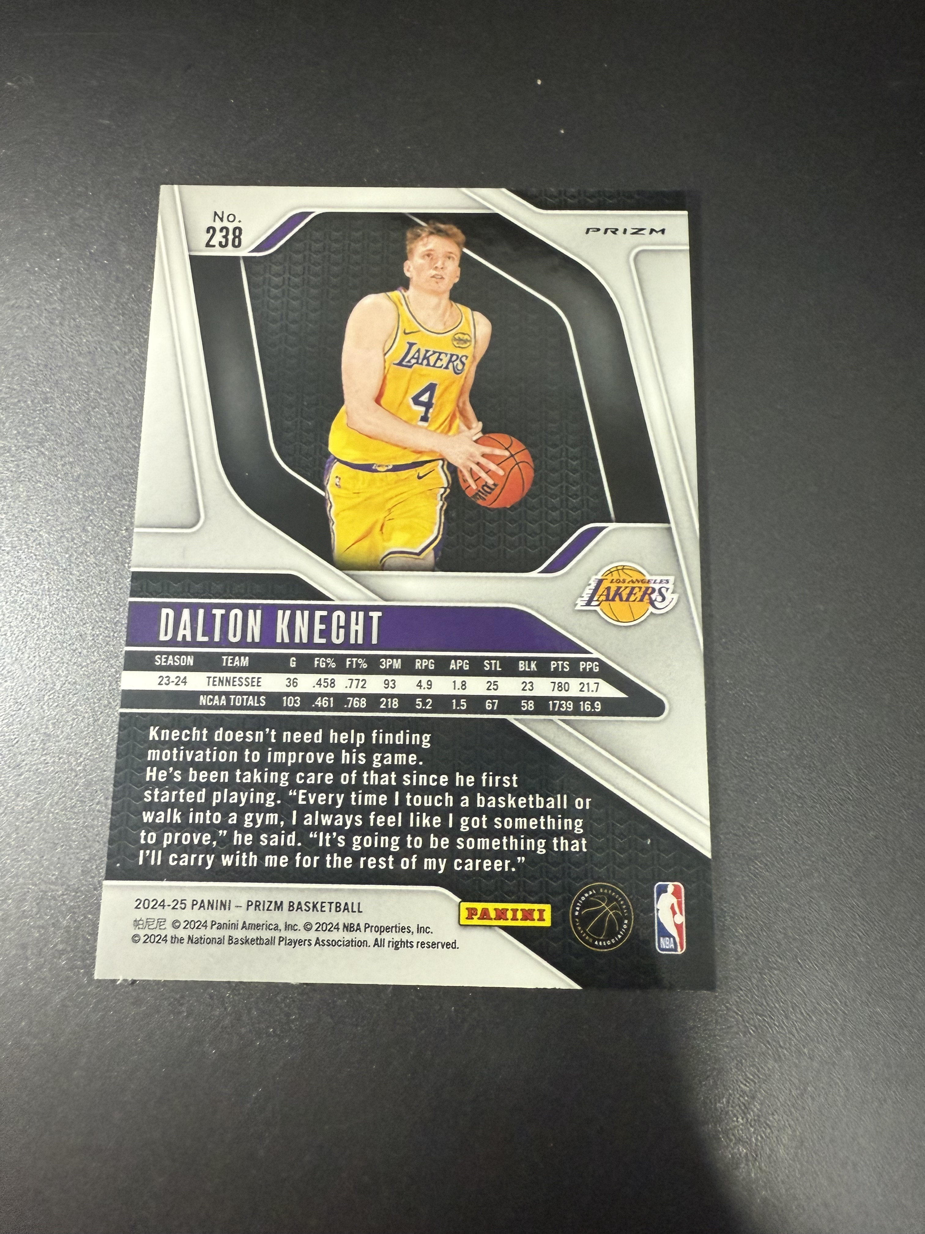 2024-25 Panini Prizm Dalton Knecht RC 多尔顿 克内克特 新秀 脉冲折 件