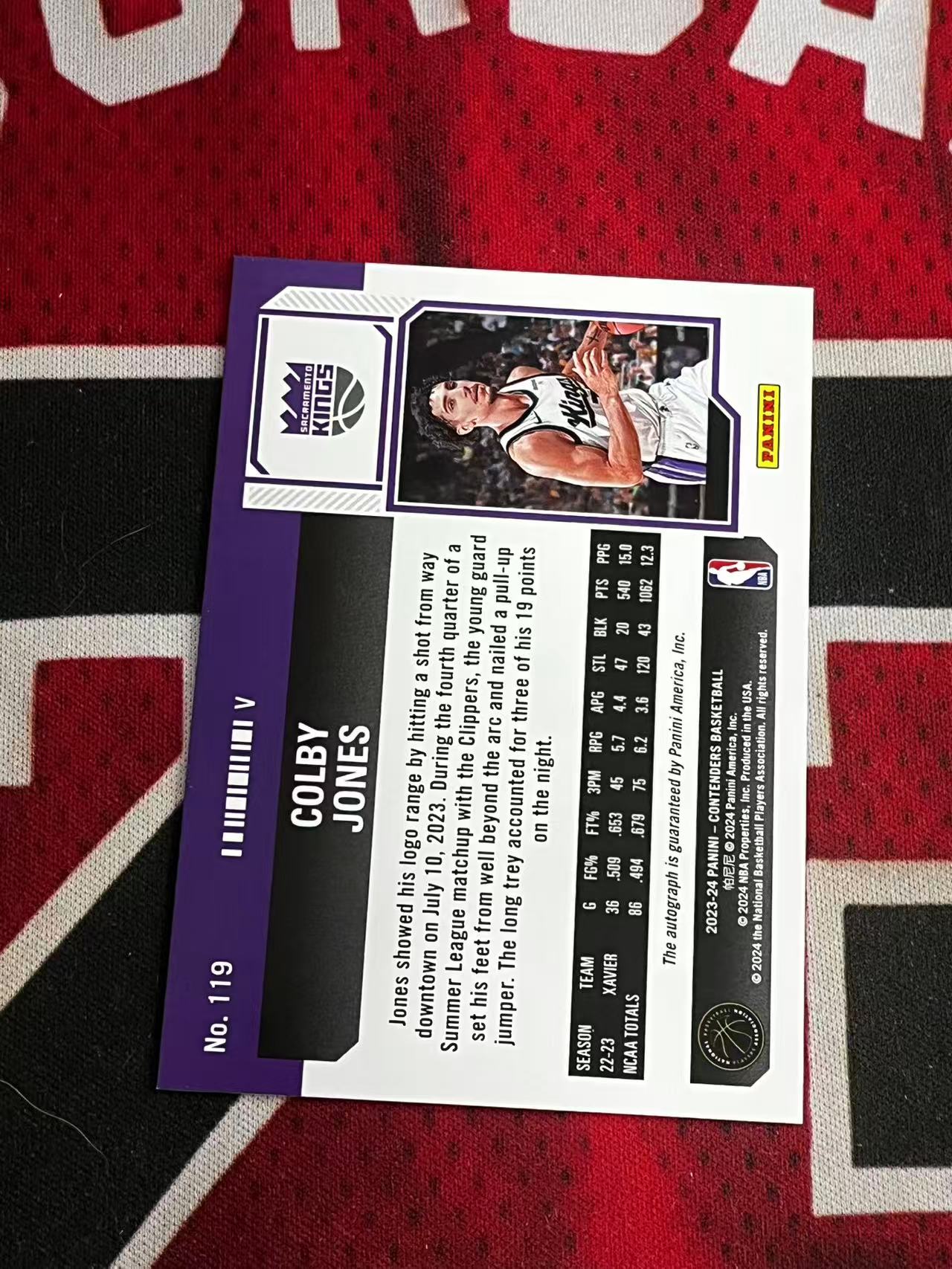 【接寄拍】2023-24 PANINI CONTENDERS OPTIC 球票系列 国王 新秀RC 科尔比琼斯 签字卡 卡签 变化版新秀球票签字卡 【烂臭嘴拍卖】