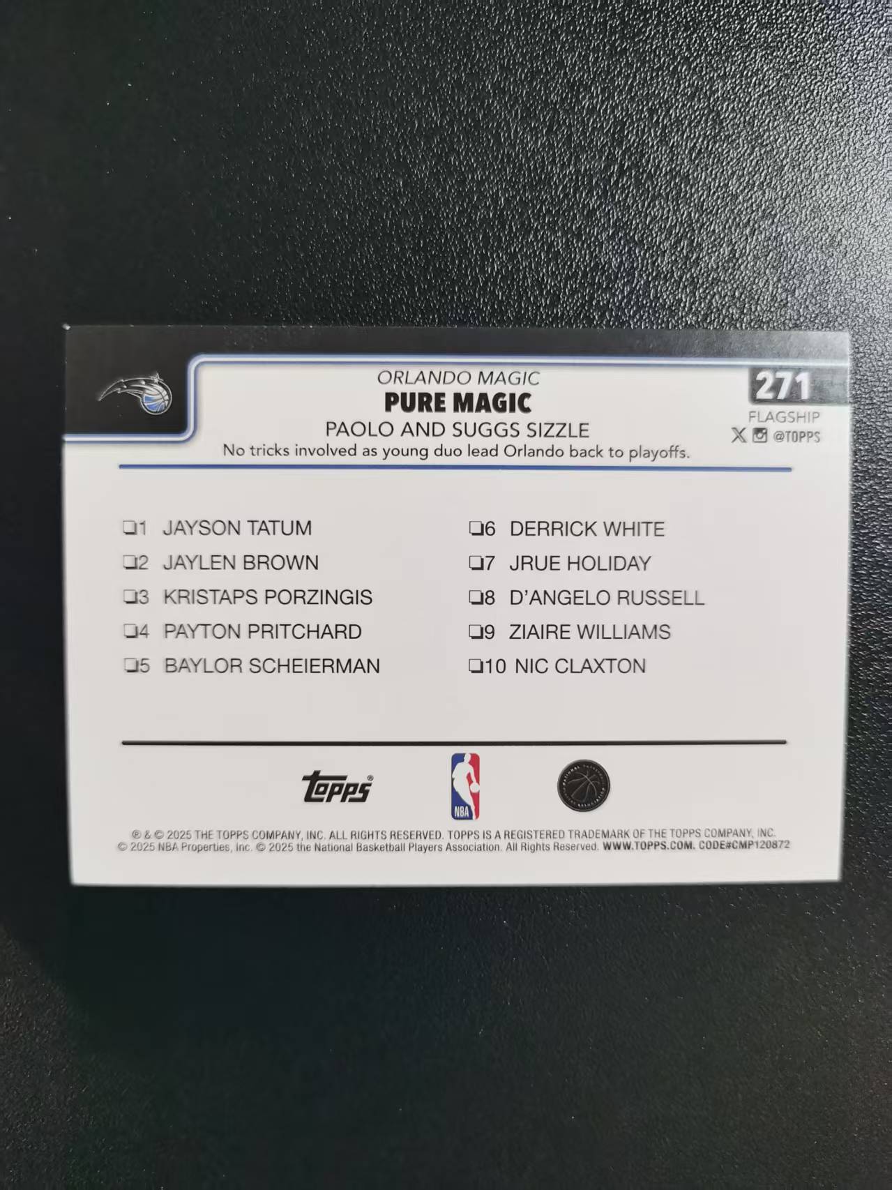 2025 Topps Topps Paolo Banchero 班切罗 魔术 旗舰 收藏凑套 卡品如图 免费代拍CC25