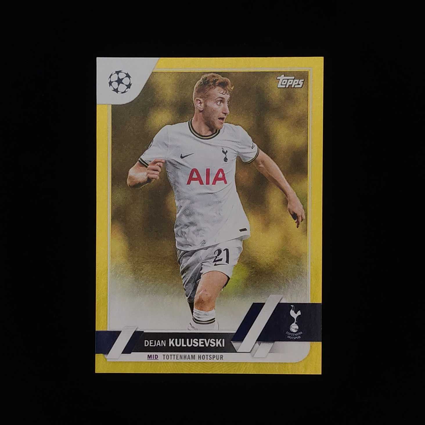 2022-23 Topps UEFA Champions League Dejan Kulusevski 欧冠 UCC 碧玉 热刺 库卢塞夫斯基 金玉折 50编 卡品如图 收藏必备