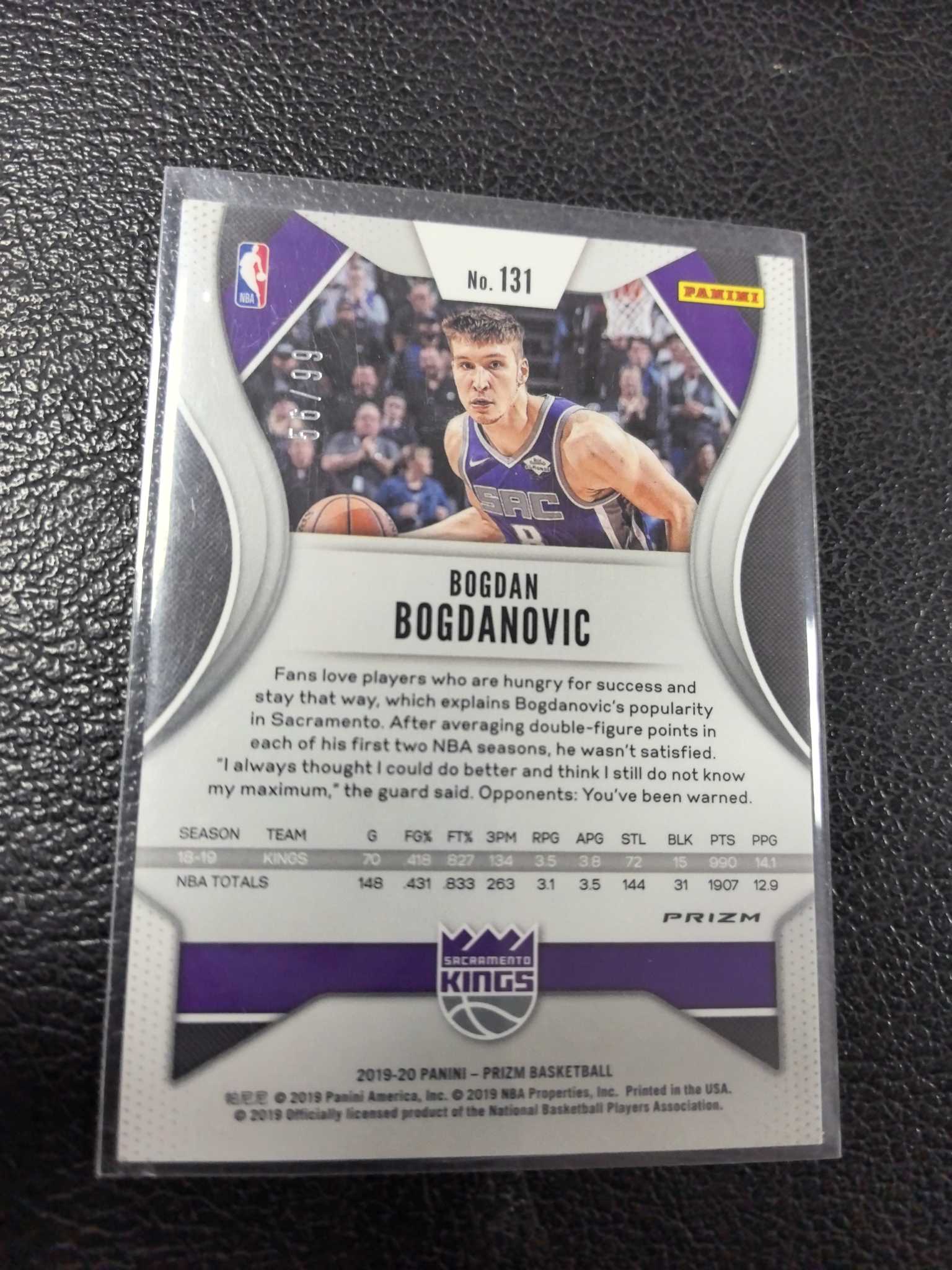 2019-20 博格达诺维奇 99编 prizm 蓝折 碎冰 12-1