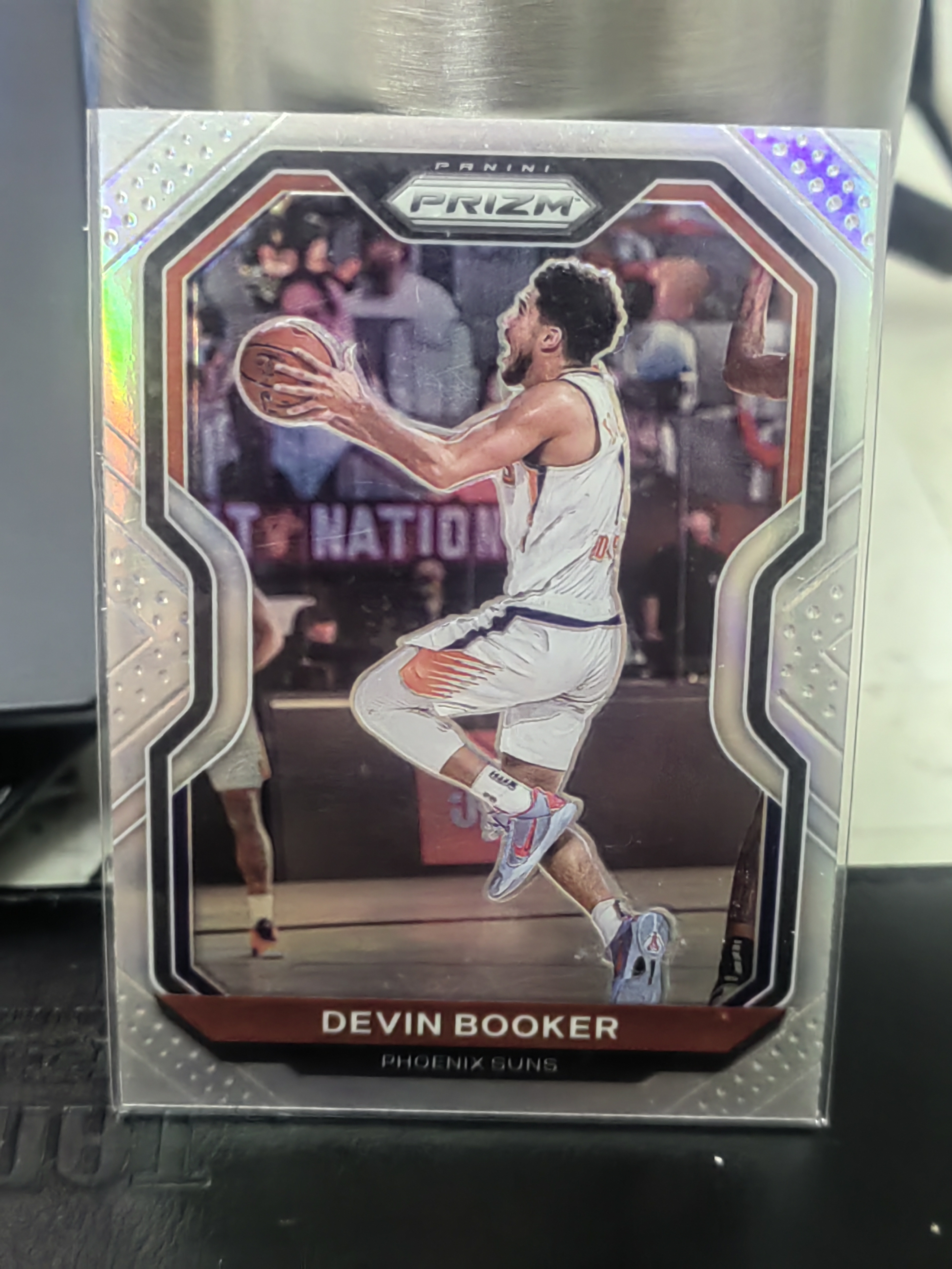 2020-21 Panini Prizm Devin Booker PZ 银折 德文 布克 太阳 篮 白边白角 不保卡品 卡品如图