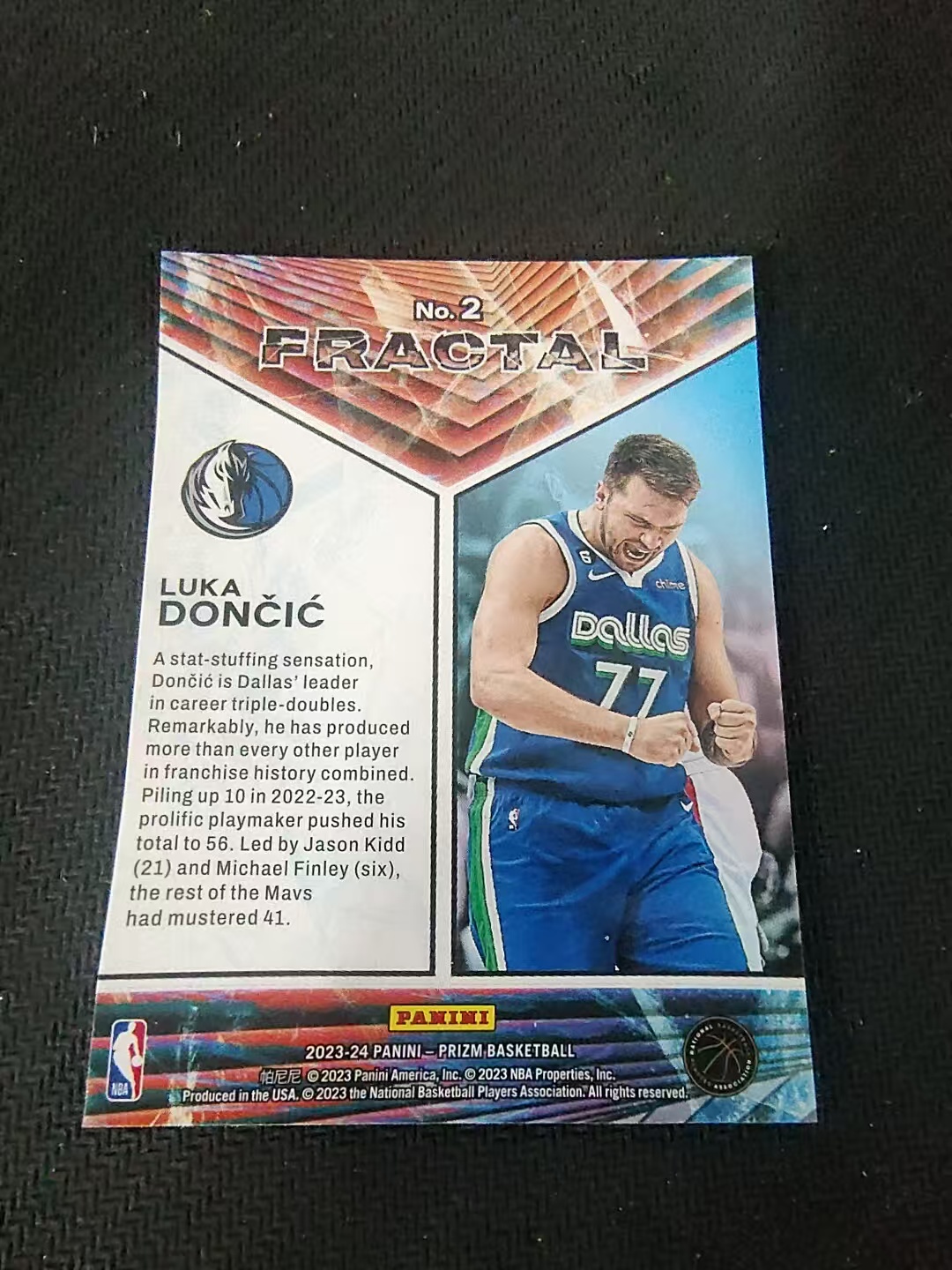 【可合并,不累计】2023-24 Panini Prizm Luka Doncic 卢卡 东契奇 独行侠队 fractal 特卡 PZ 划痕 边角微瑕 介意勿拍 #2