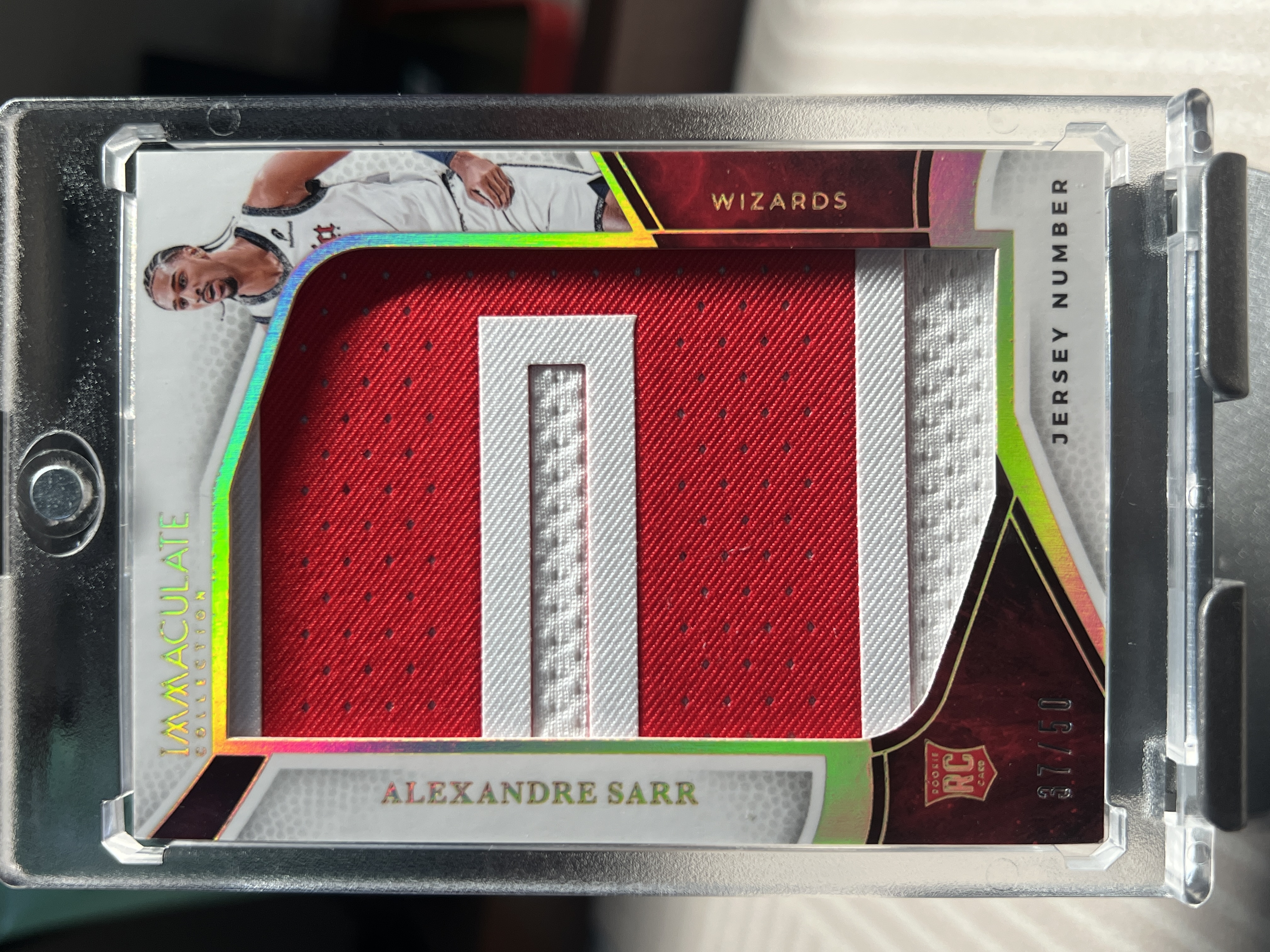 2024-25 Panini Immaculate Alex Sarr RC 亚历克斯 萨尔 jersey number 字母切割 37/50编 华盛顿奇才