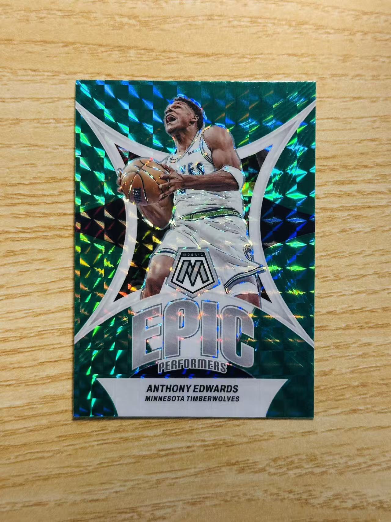 2023-24 Panini Mosaic Anthony Edwards 嘿嘿代卖 马赛克 安东尼 爱德华兹 绿折 特卡 森林狼 华子 狼王 收藏必备