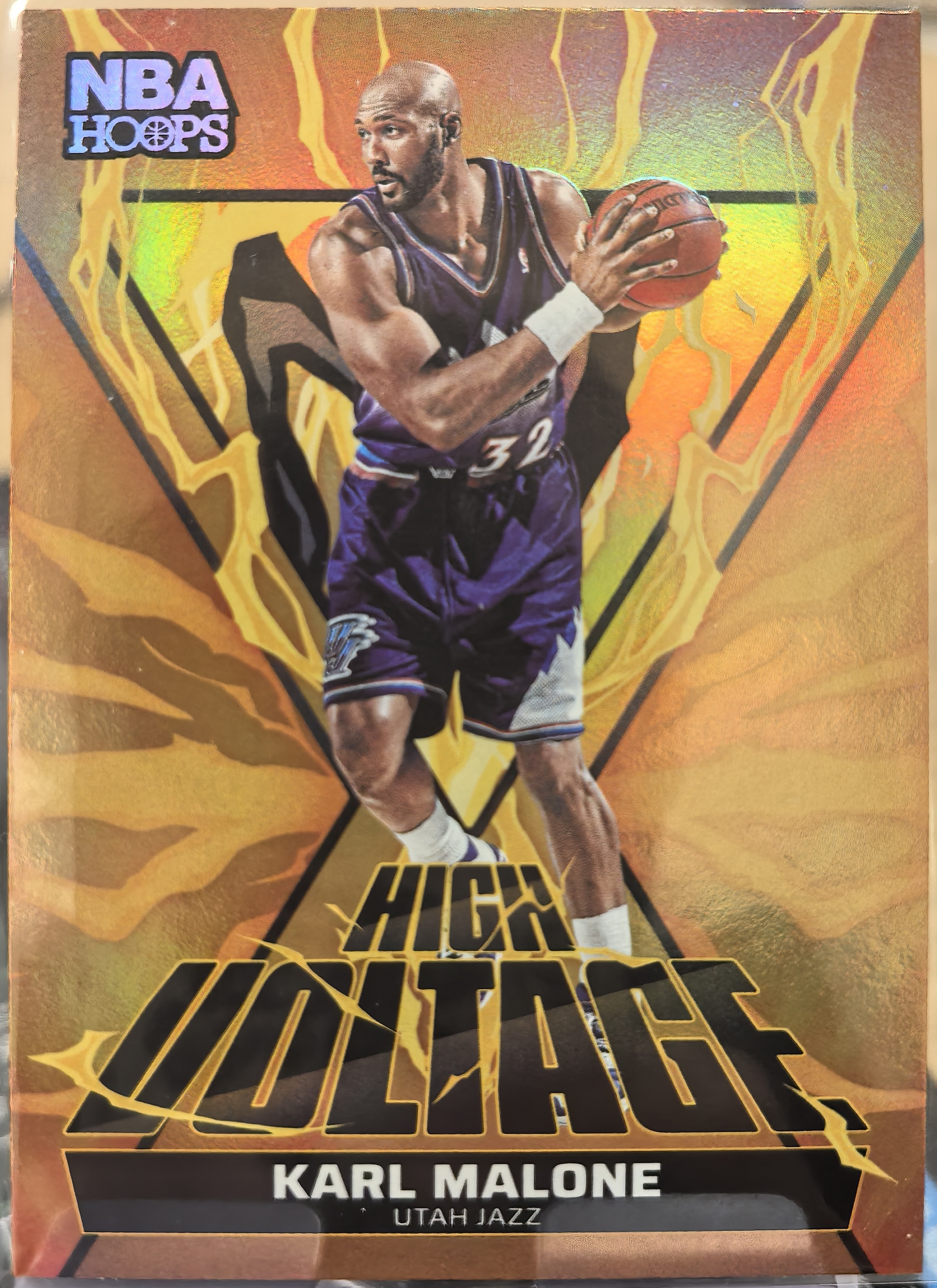 2024-25 Panini NBA Hoops Karl Malone 卡尔 马龙 折射 特卡 高压电 折射 卡品如图