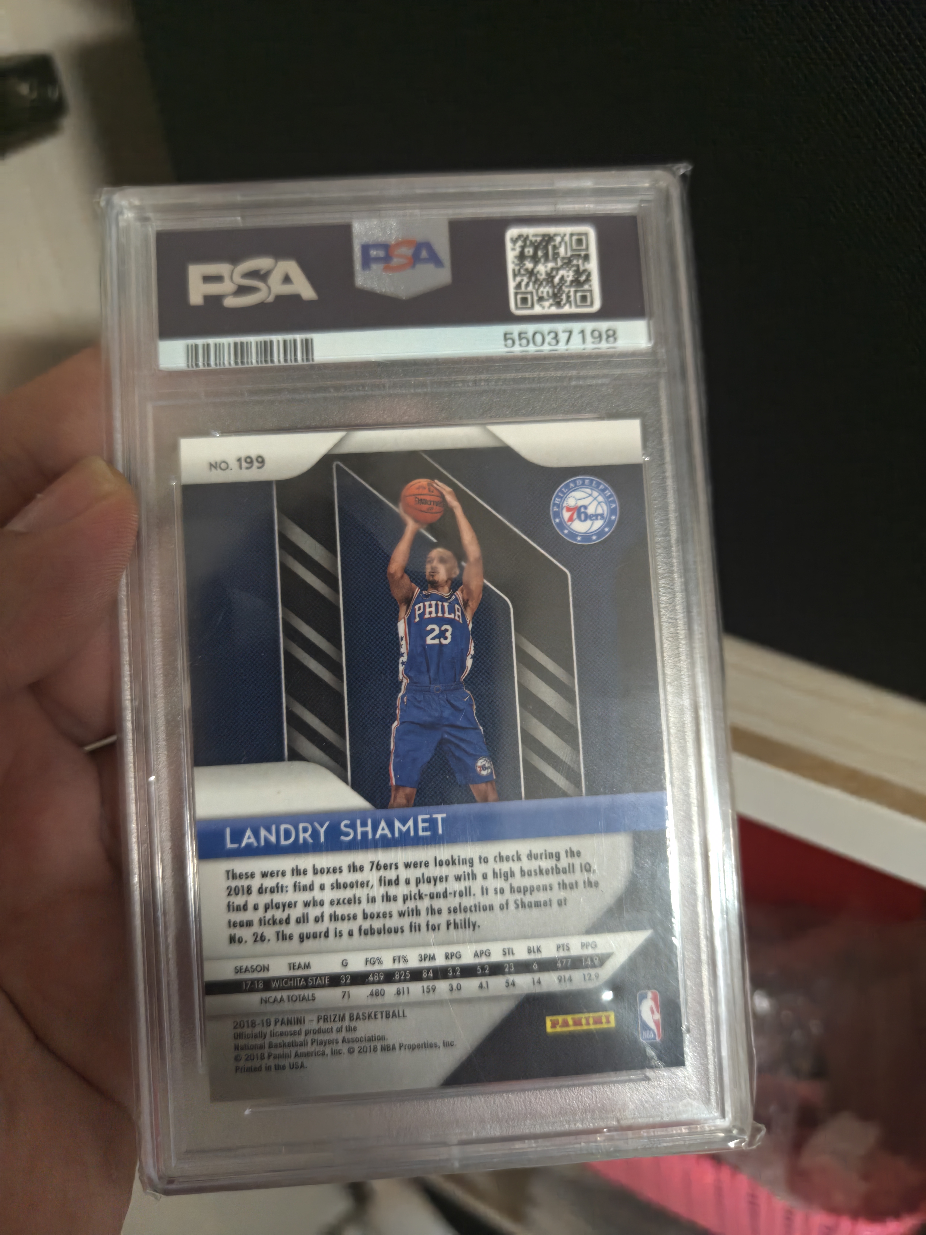2018-19 Panini Prizm Landry Shamet RC #199 PSA10 新秀年 兰德里 沙梅特 沙皇 BASE PSA10分满分评级 稀有