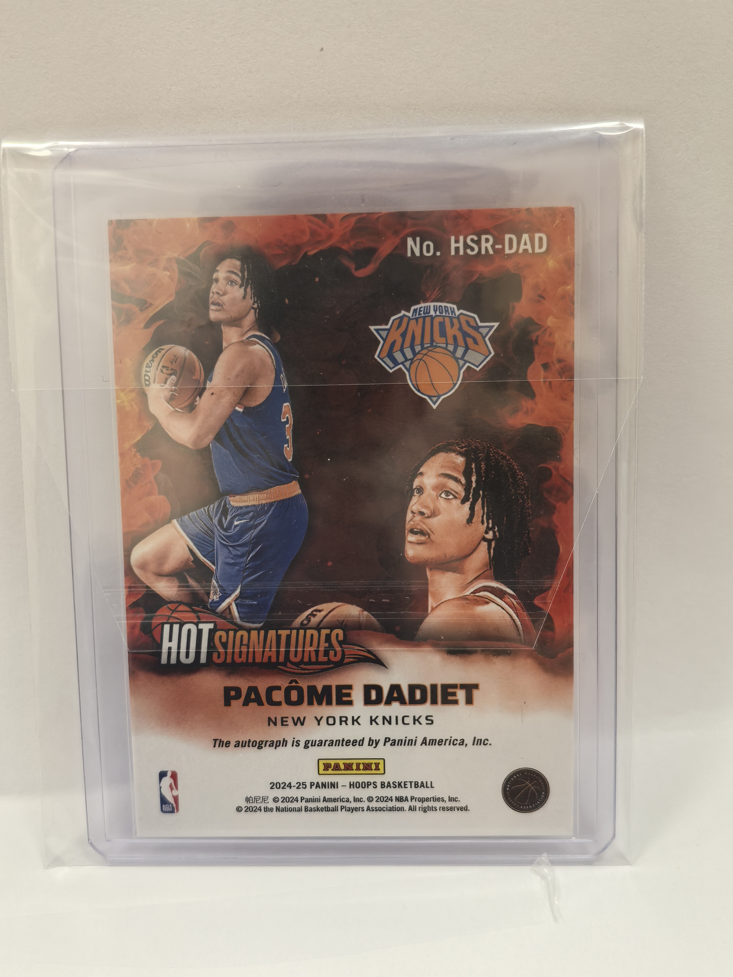 2024-25 Panini Hoops Pacome Dadiet 尼克斯 RC 新秀 帕科姆 达迪耶 HOT签 银折 折射 签字