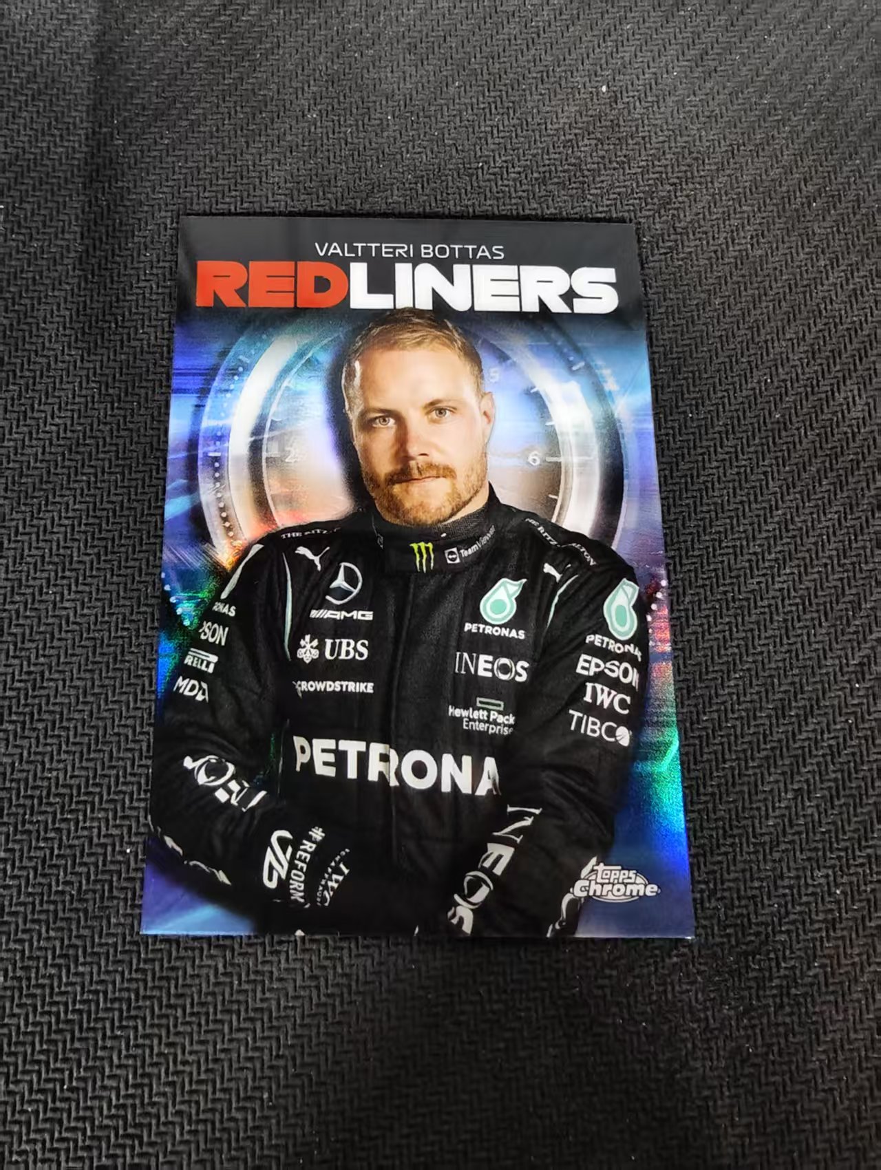 【汽水拍卖】2021 Topps Chrome Valtteri Bottas F1 银折 red liners 特卡 博塔斯 边角瑕疵 #2
