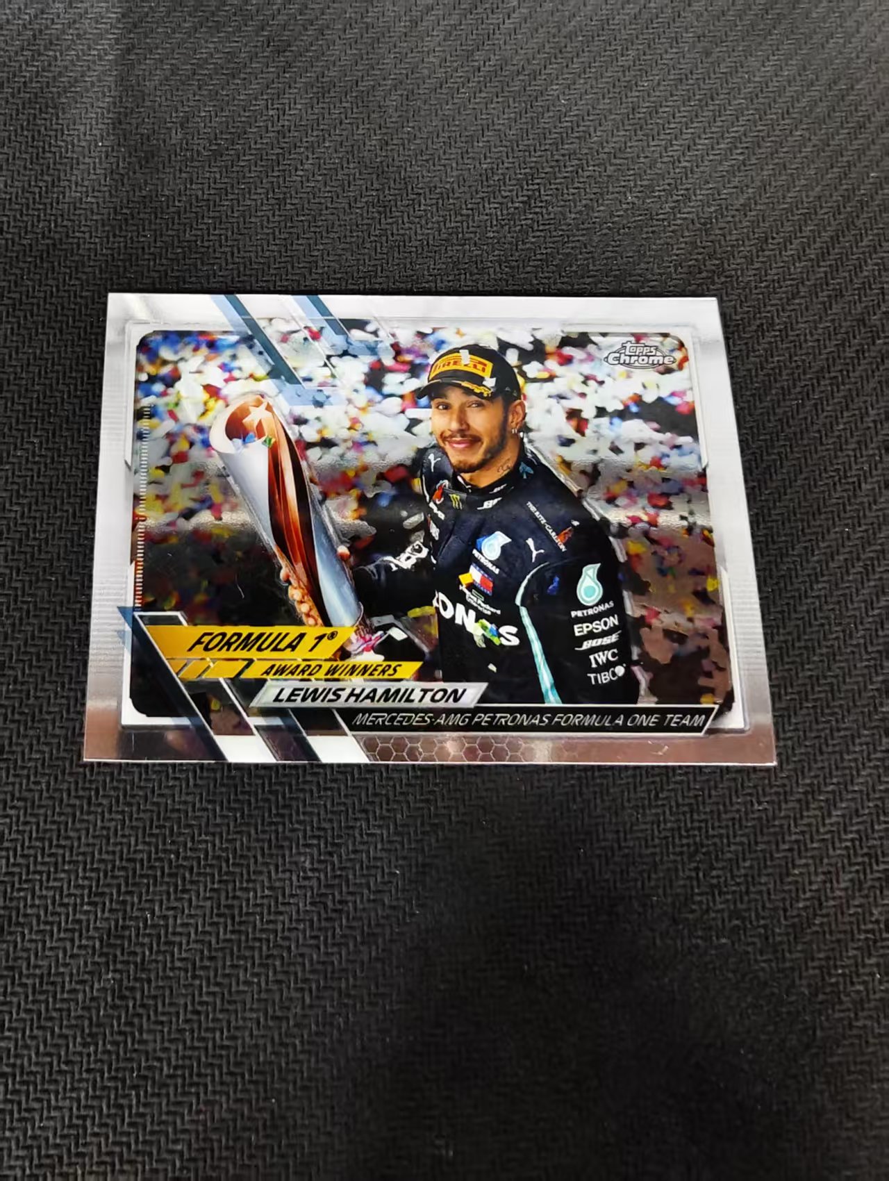 【可合并,不累计】2021 Topps Chrome Lewis Hamilton F1 梅赛德斯奔驰车队 刘易斯 汉密尔顿 划痕边角瑕疵 #171